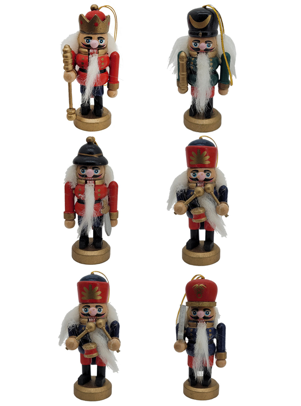 Christmas Nutcracker Ornament - Set of 6
