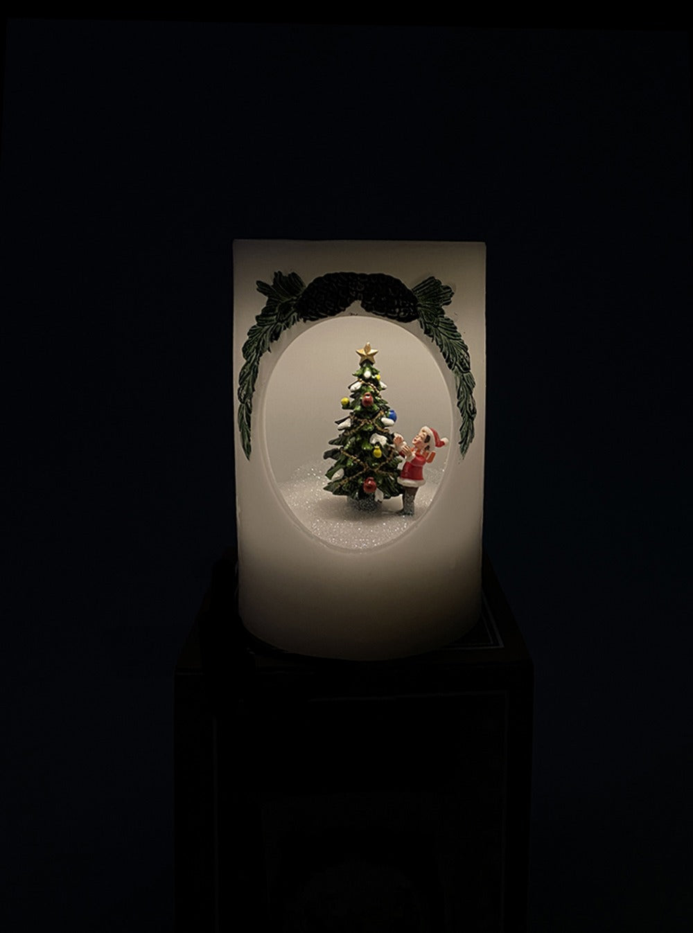 16cm Round Candle Christmas Tree