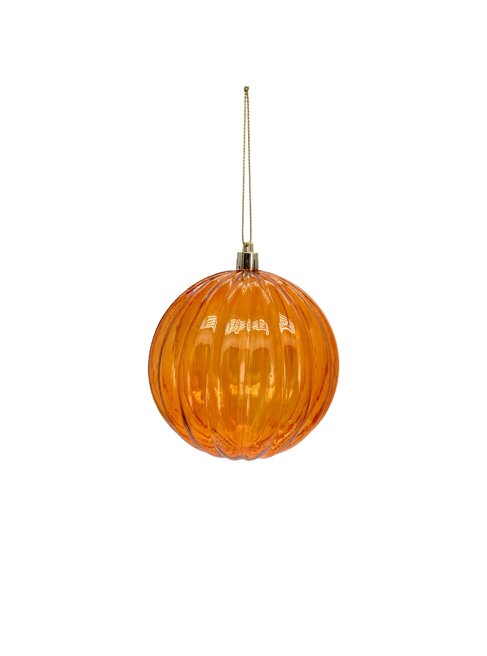 Pumpkin clear bauble - 100mm
