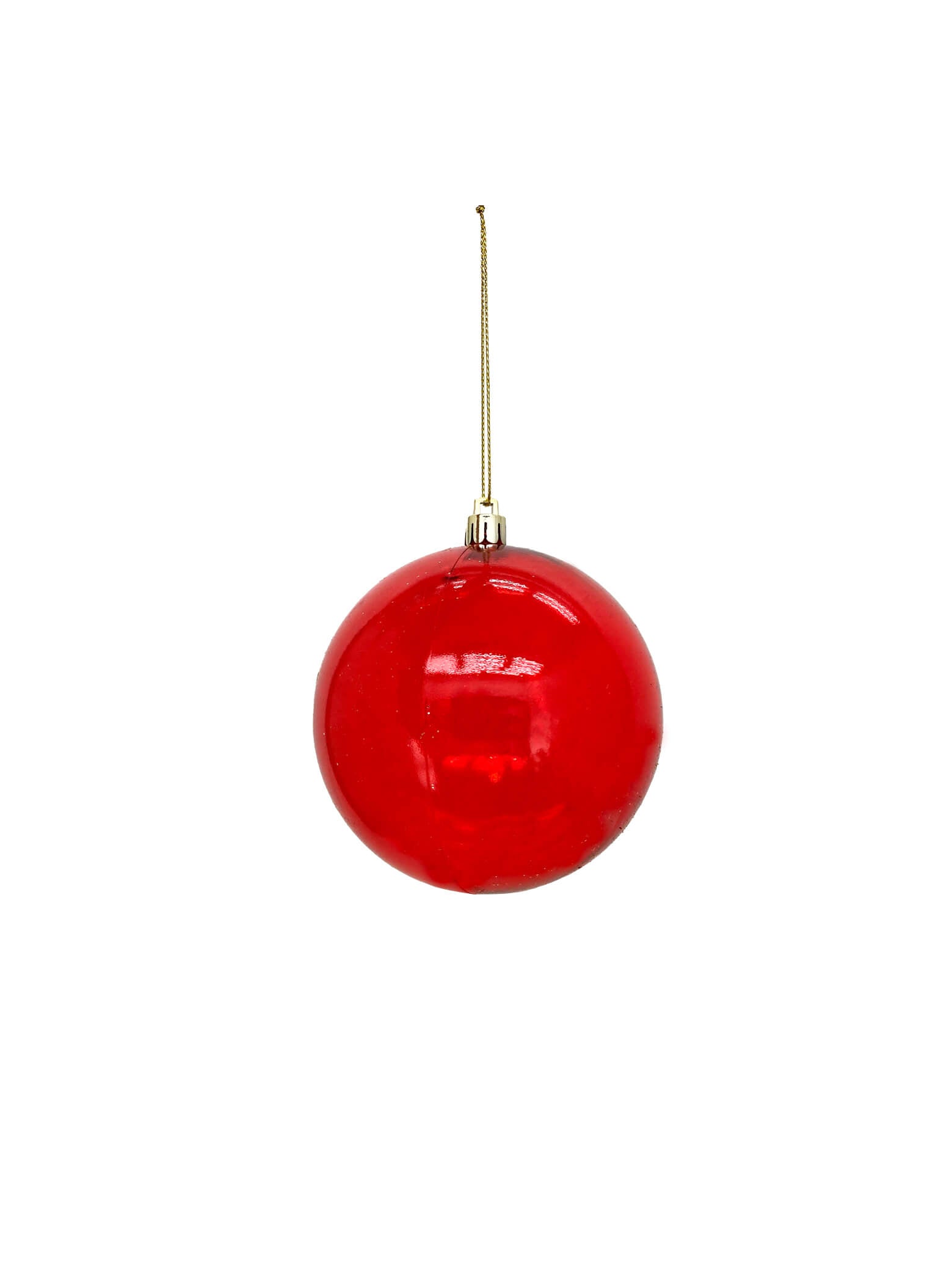 Red clear bauble - 100mm