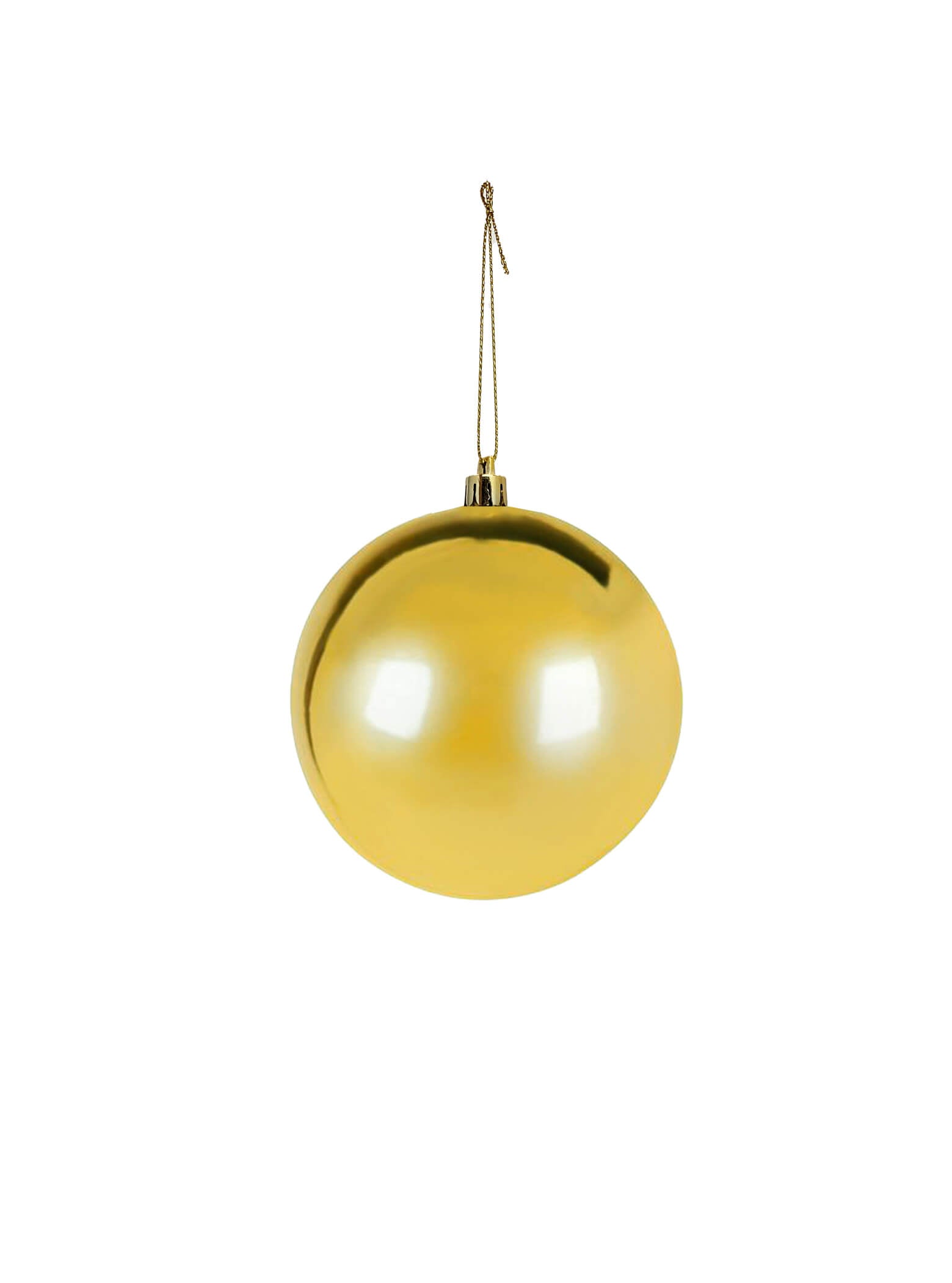 Shiny gold bauble - 100mm