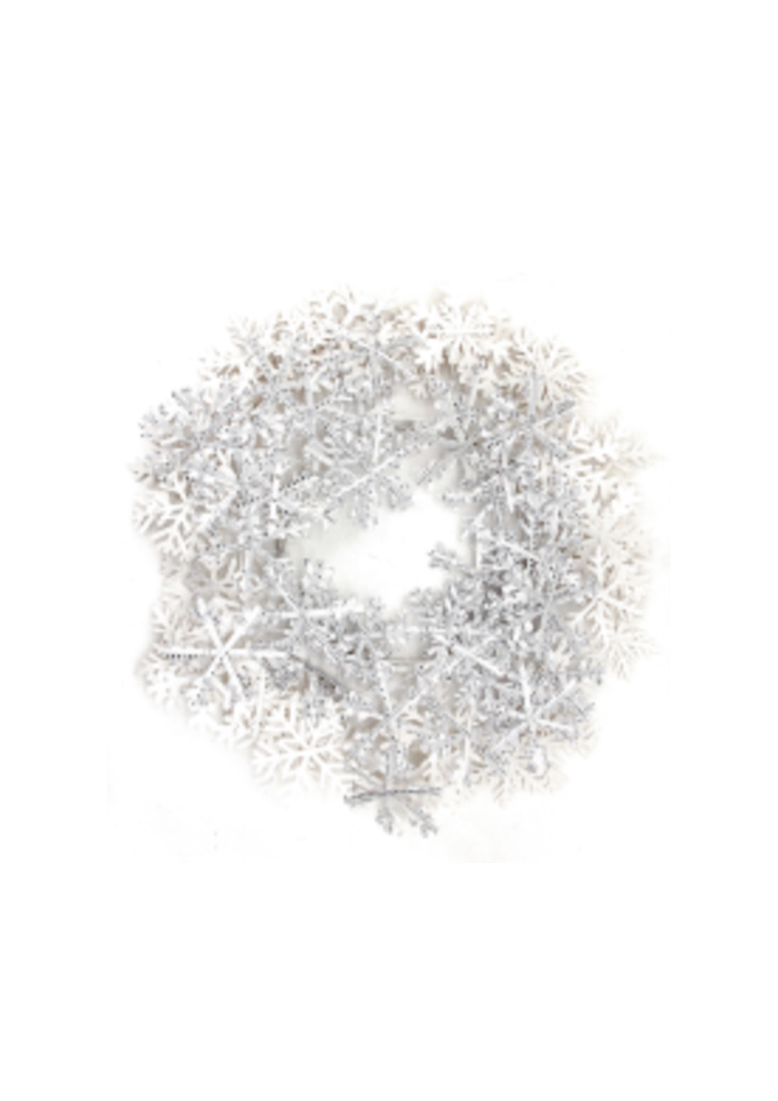 Snowflakes Wreath White