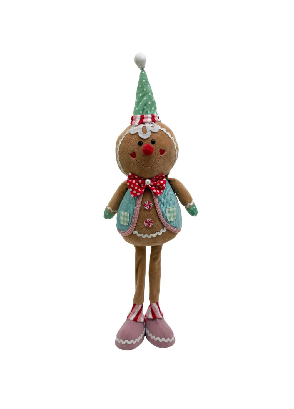 65cm Standing Gingerbreadman w. Party Hat