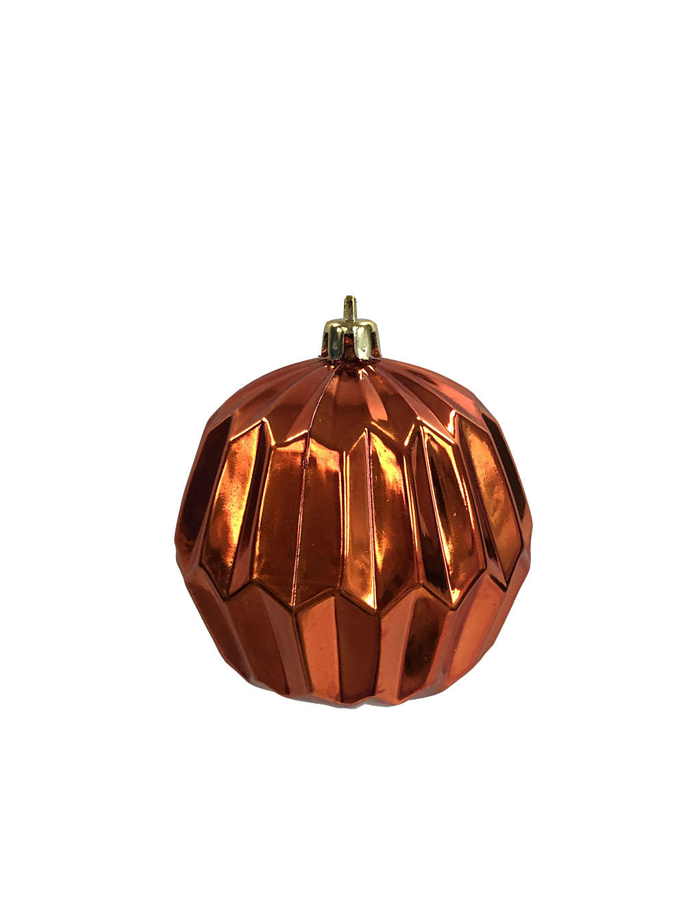 80mm Textured Copper Bauble - Set of 6