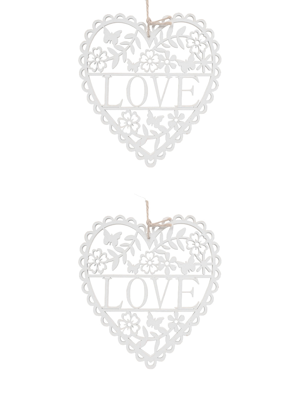 2D Heart Wooden Love &amp; Home
