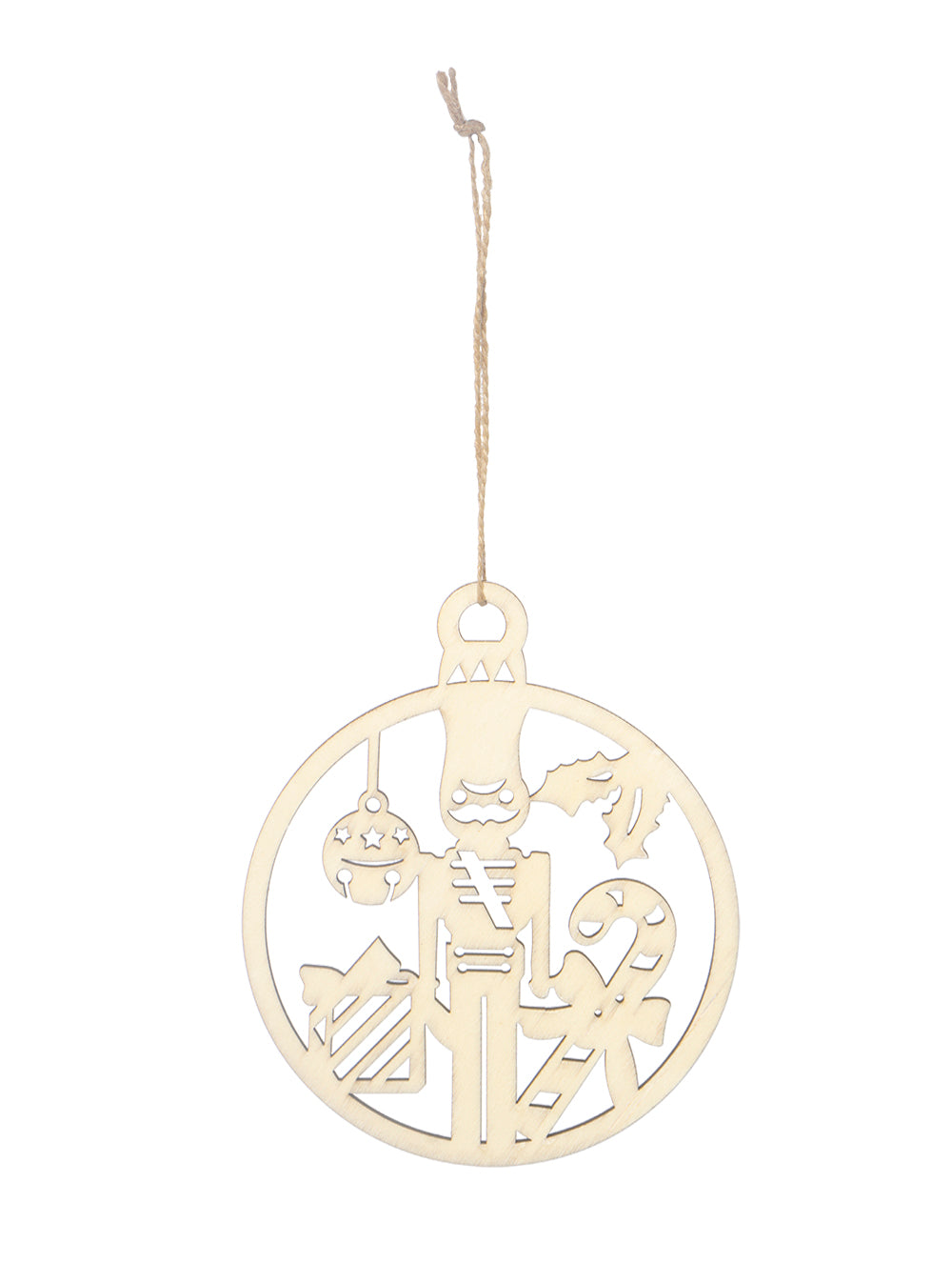 2D Round Wooden Toy Soldier & Noel - Set of 2