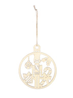 2D Round Wooden Toy Soldier & Noel - Set of 2