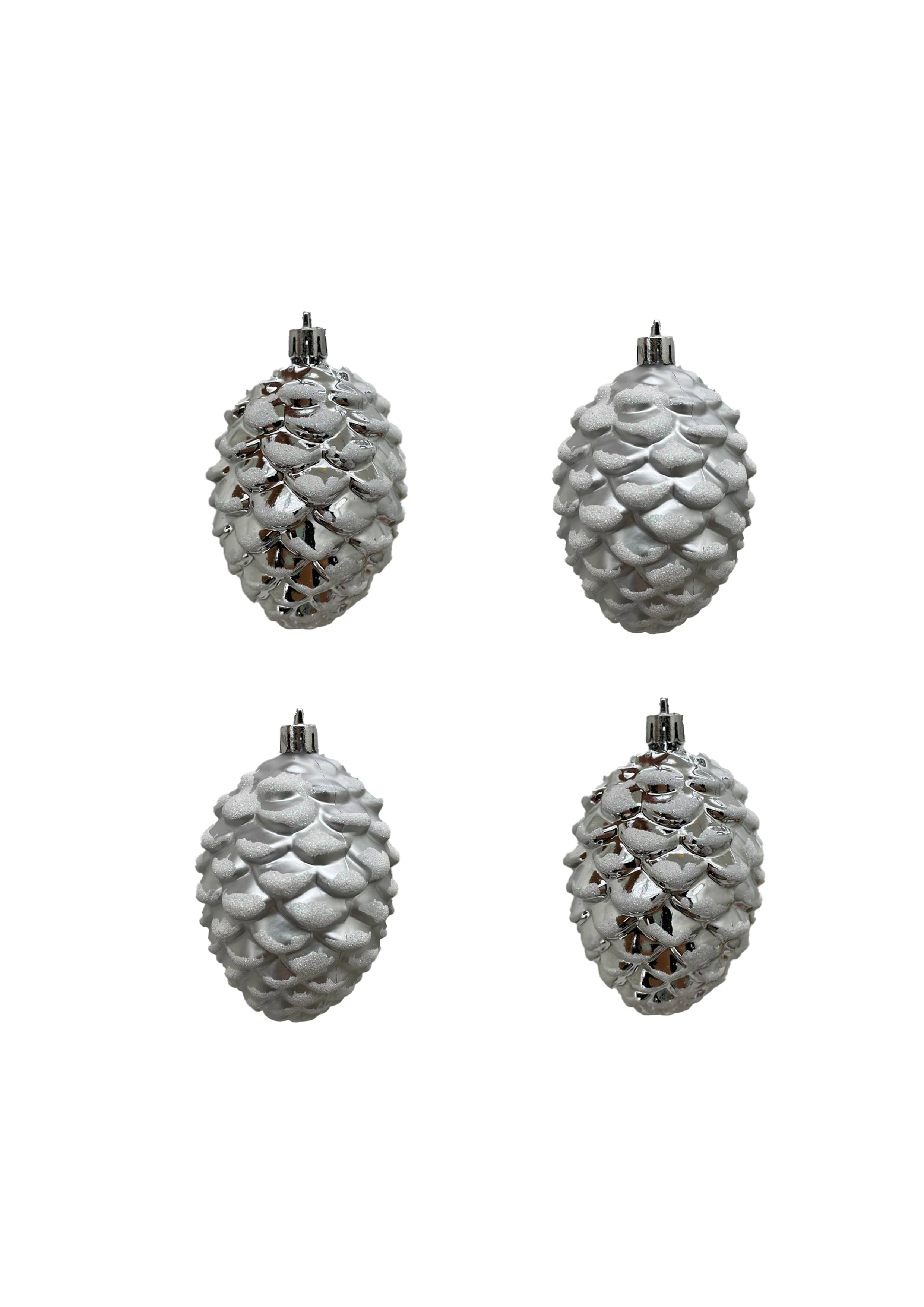 4pcs Shiny / Matte Pinecone Ornament
