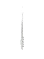 27cm Clear Spiral Icicle Drop - Set of 2