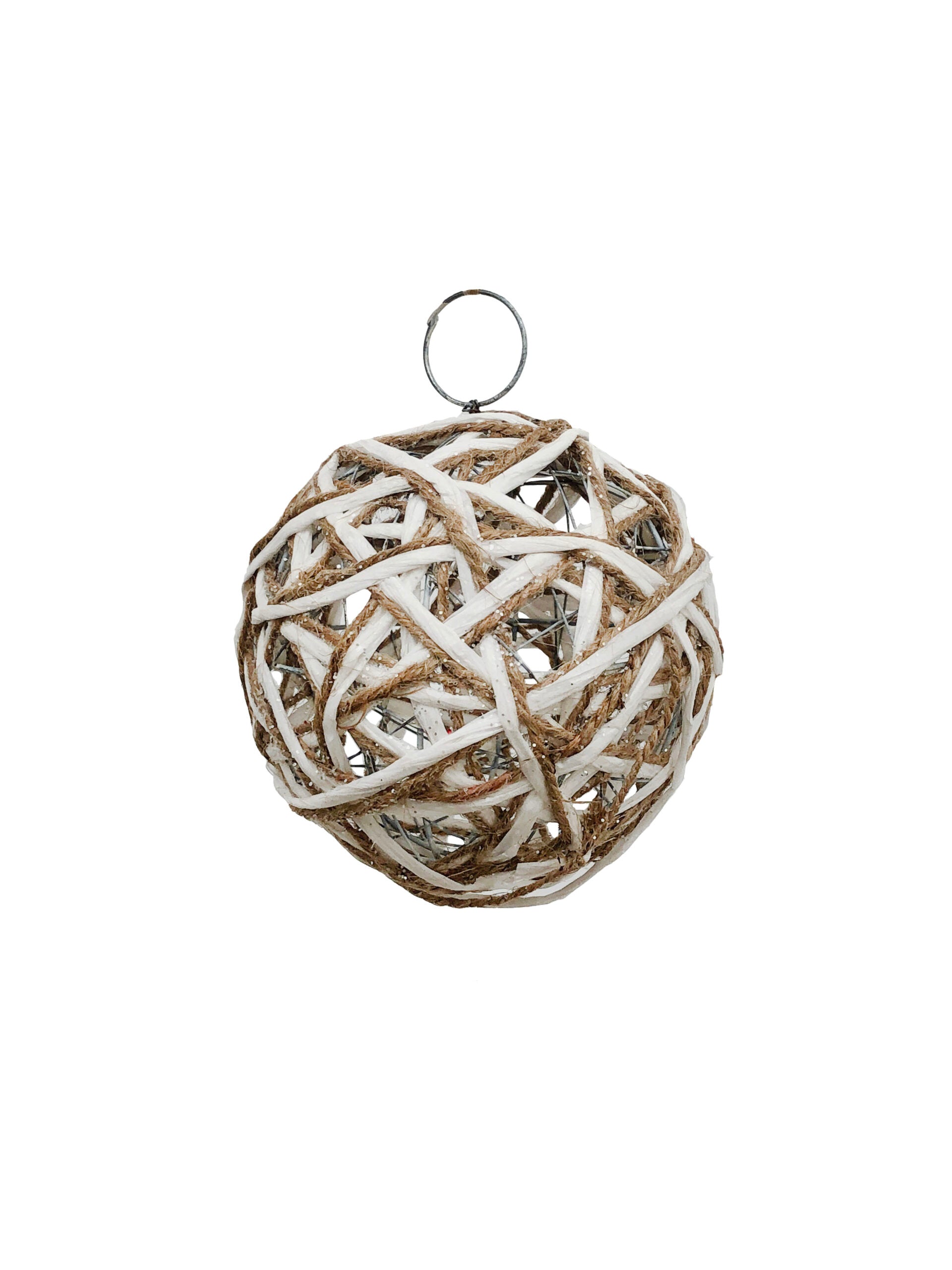 2-Toned Rattan Bauble - Set of 4