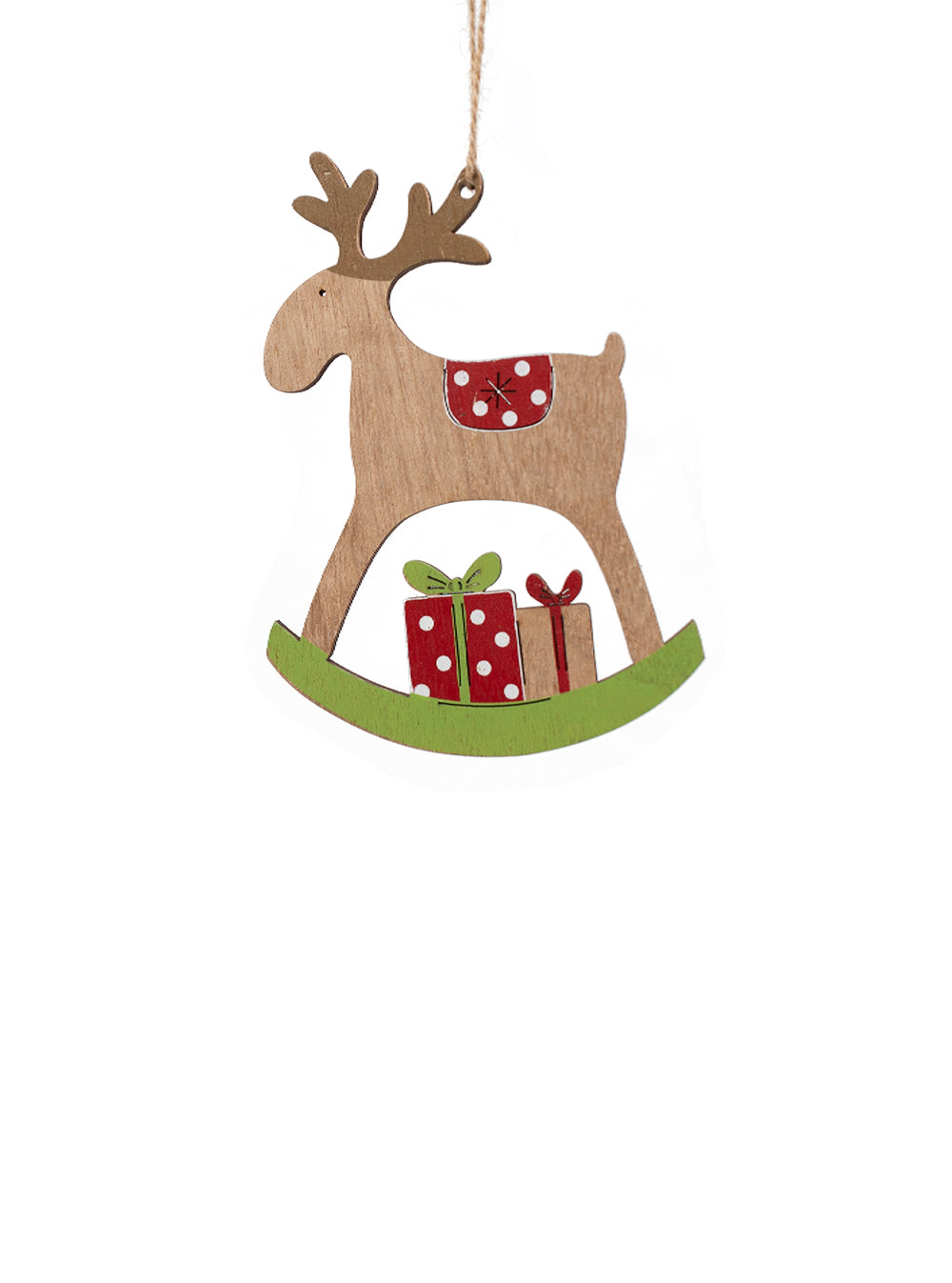 Hanging Rocking Wooden Reindeer