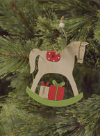 Hanging Rocking Wooden Horse - Set of 2