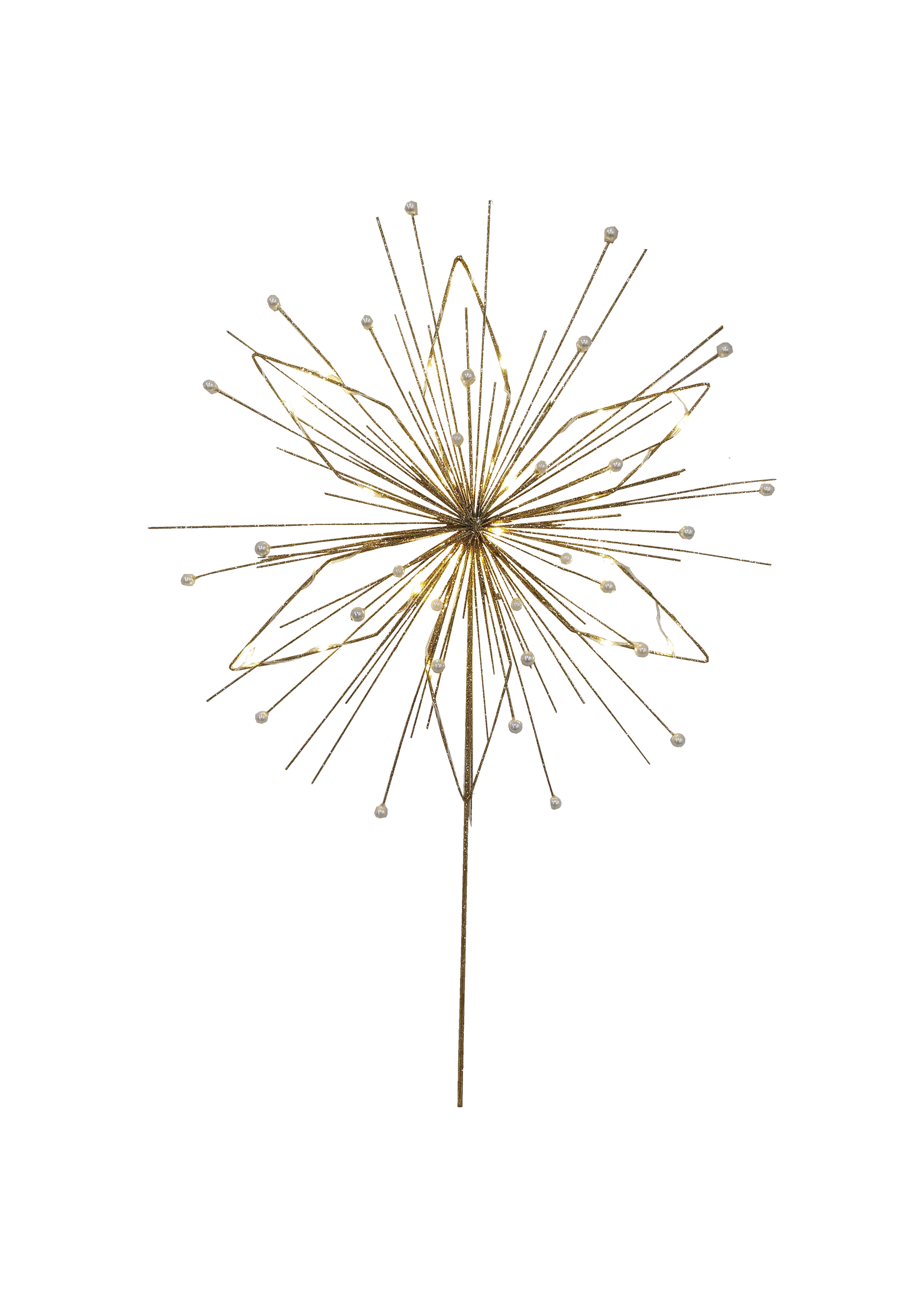 Tree Topper Star Flower w/ Lights