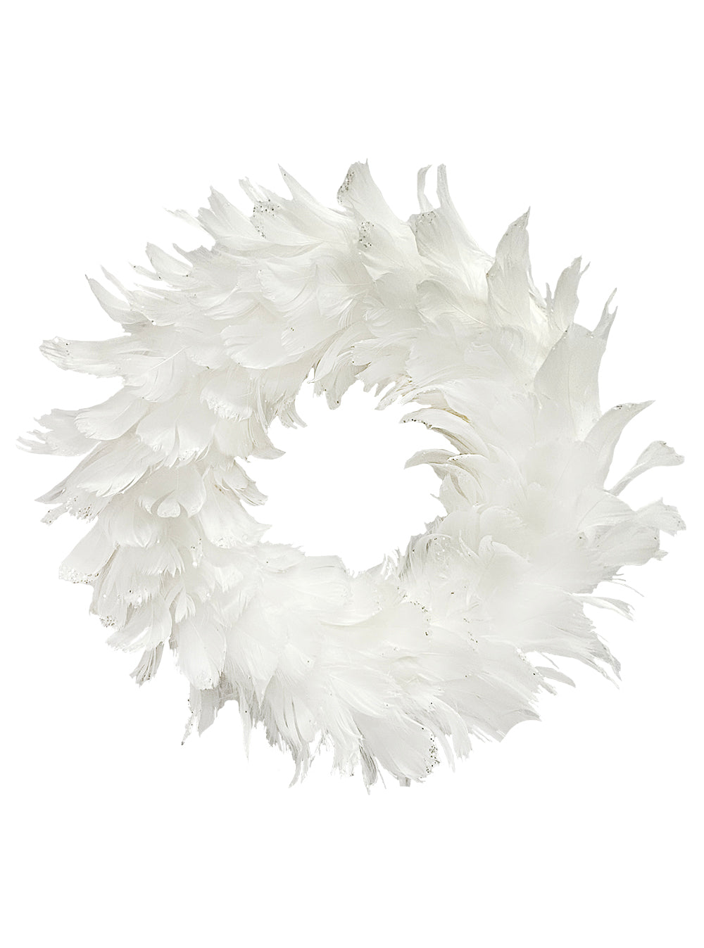 White Feather Wreath