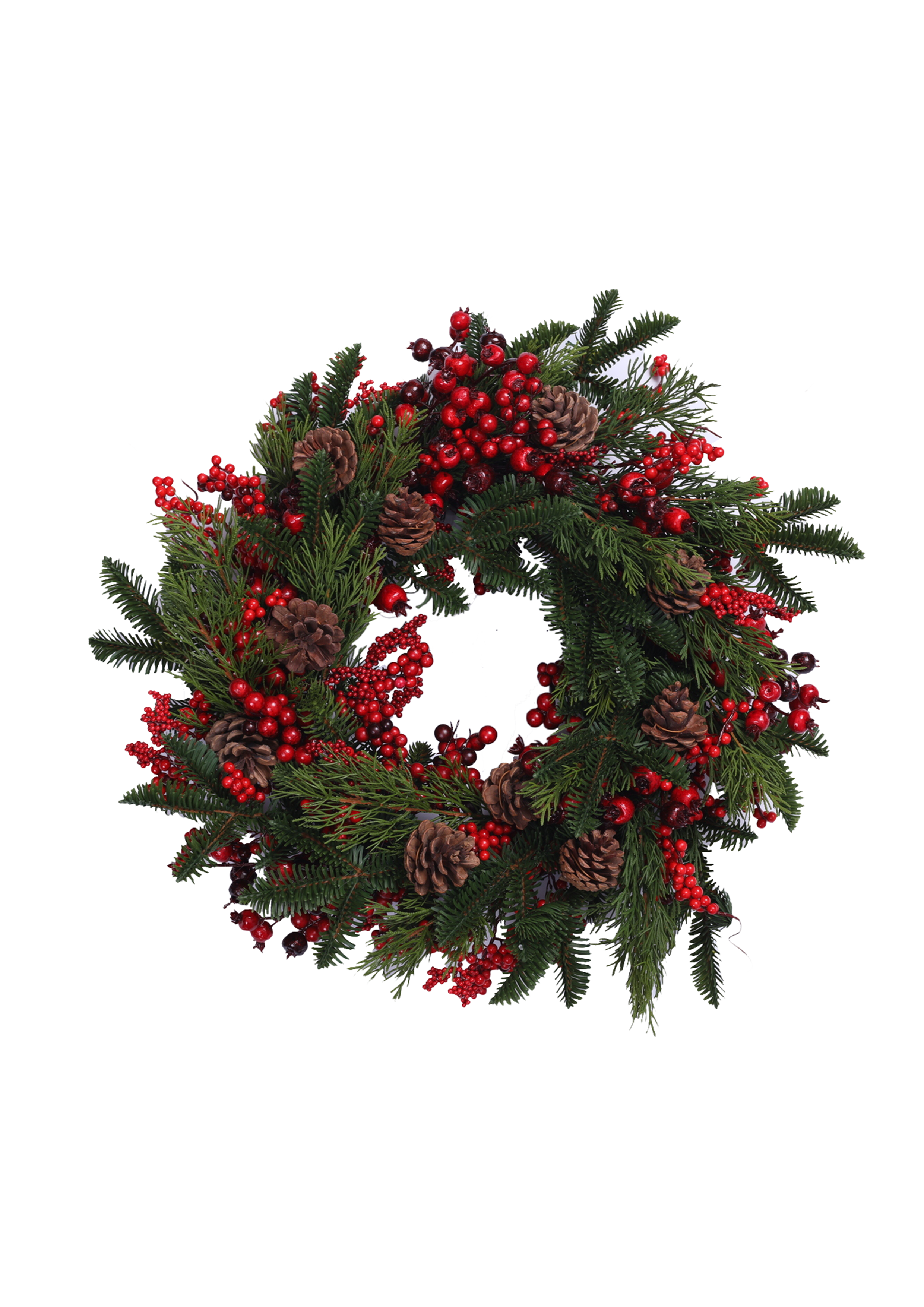 Berry Pine &amp; Cedar Wreath