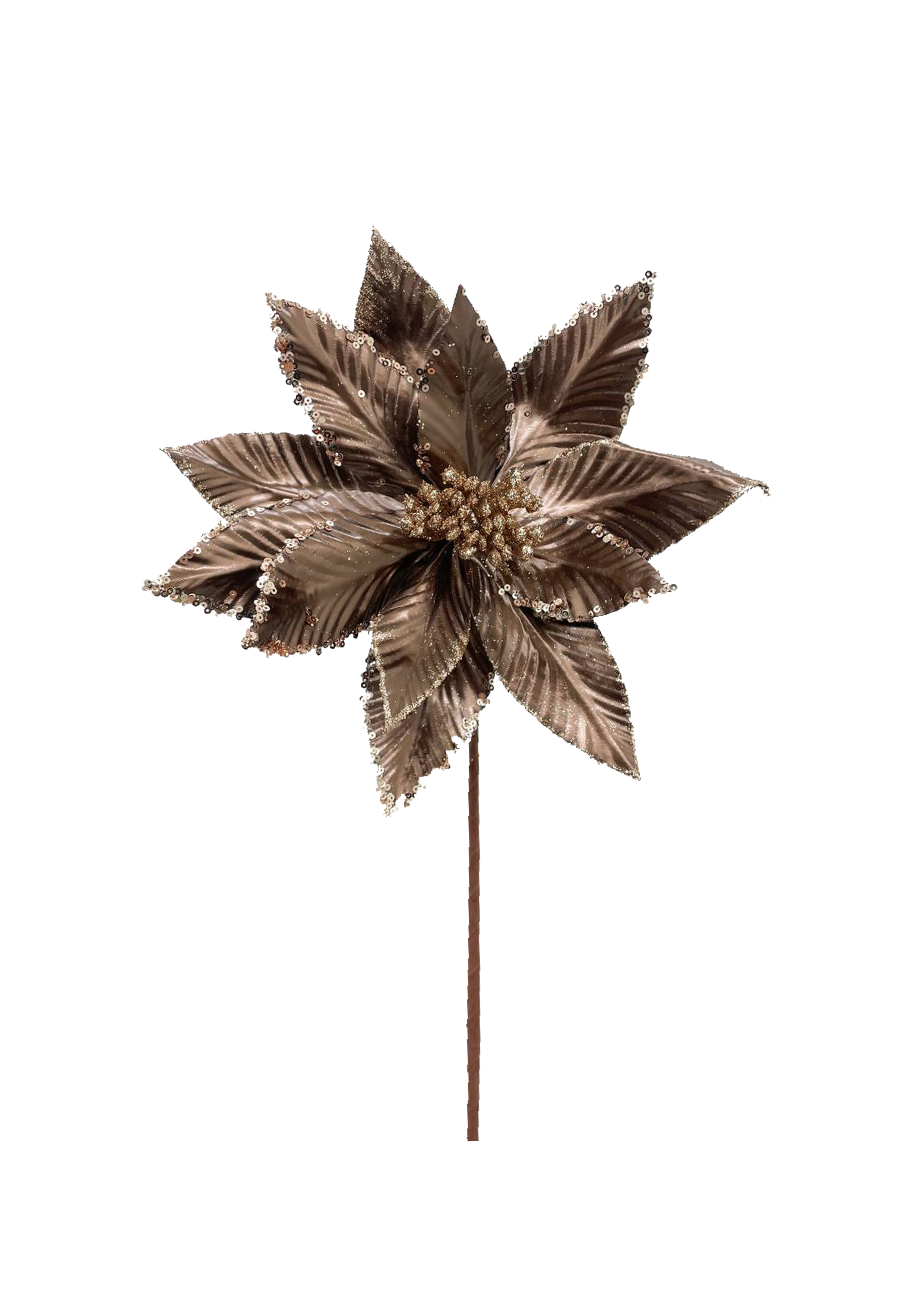 Poinsettia Spray Brown