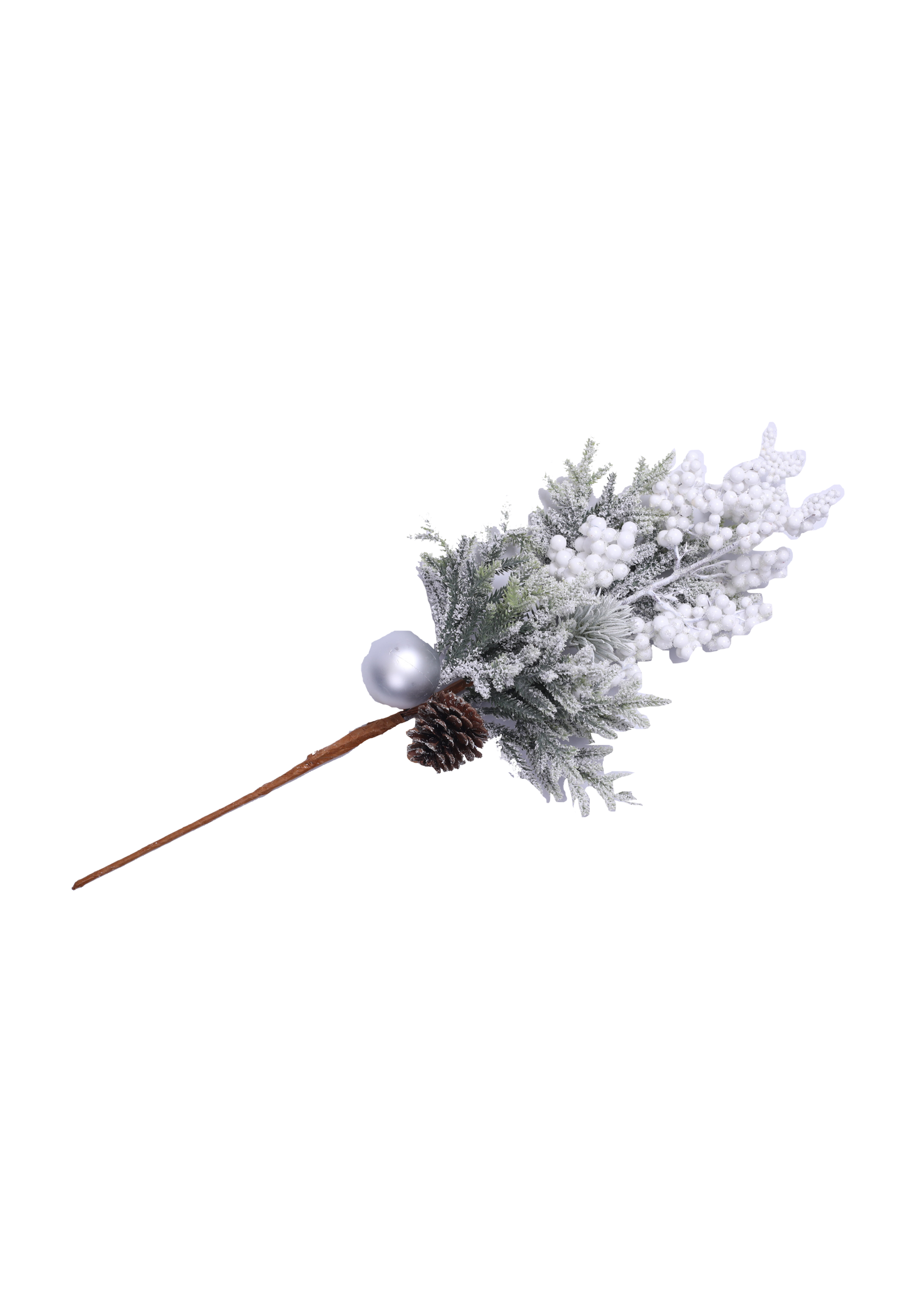 Frosted Berry Cedar Bauble Pick