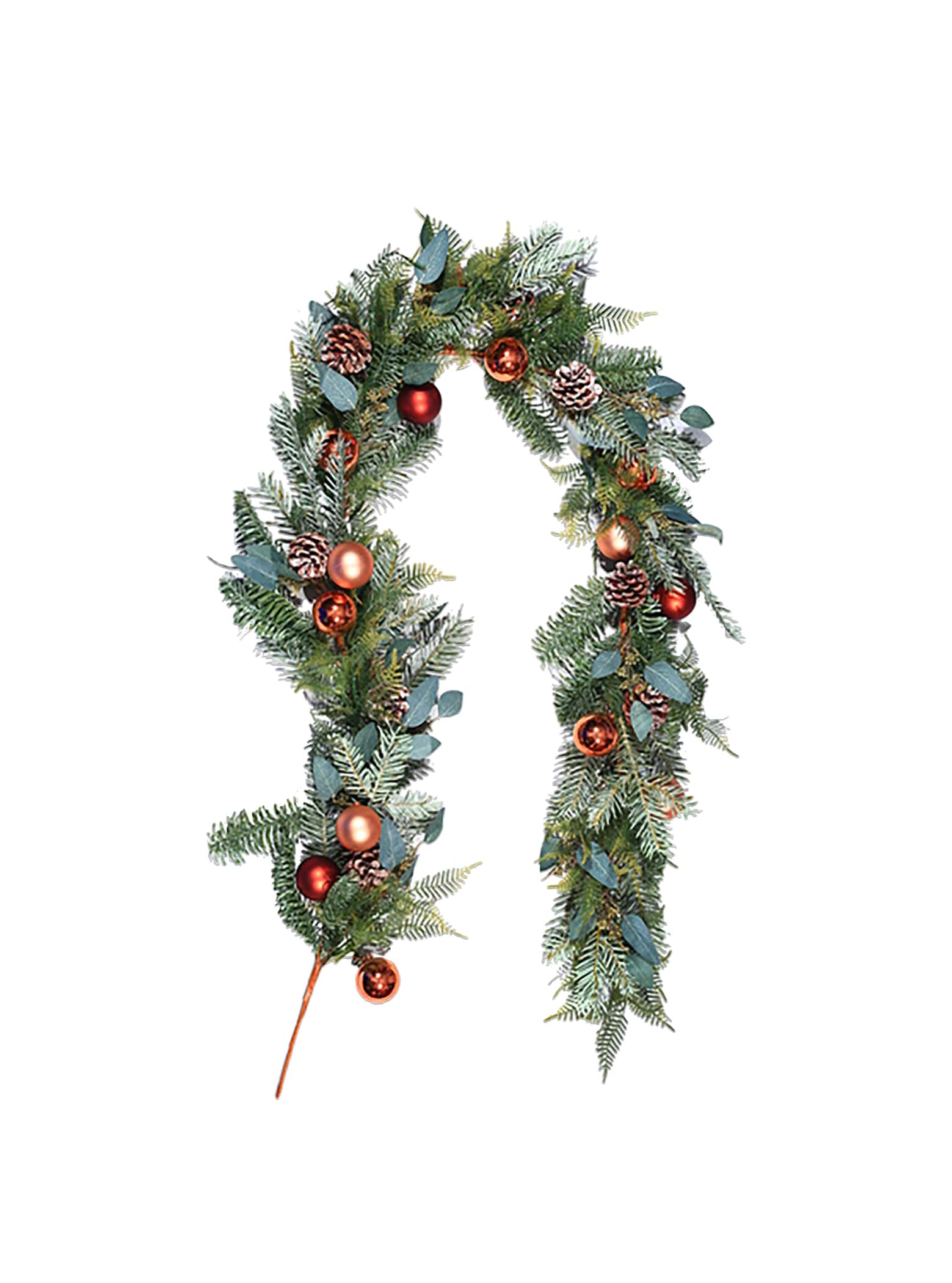 Bauble Leaf Pine Garland