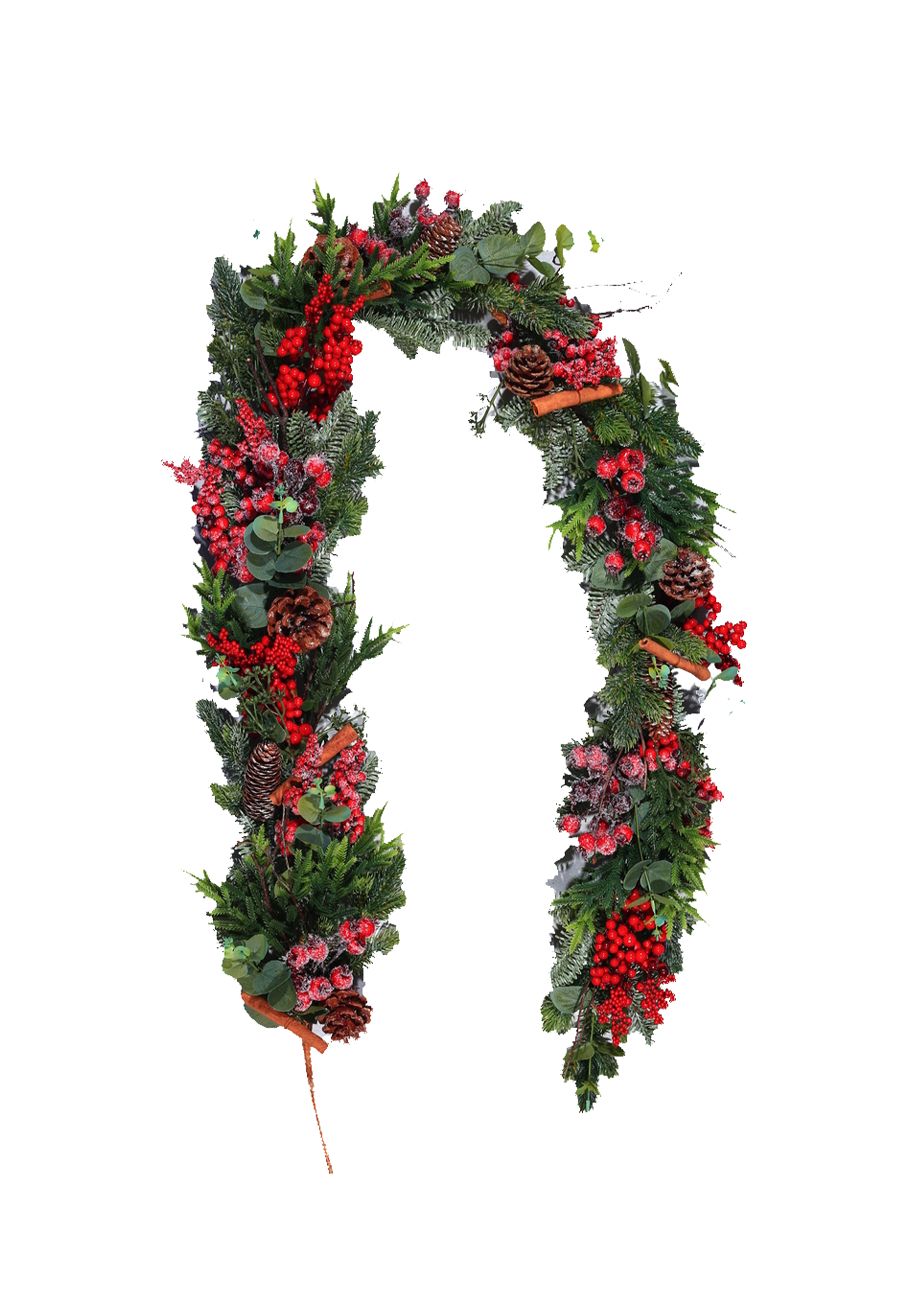 Mixed Pine &amp; Berry w Cinnamon Garland
