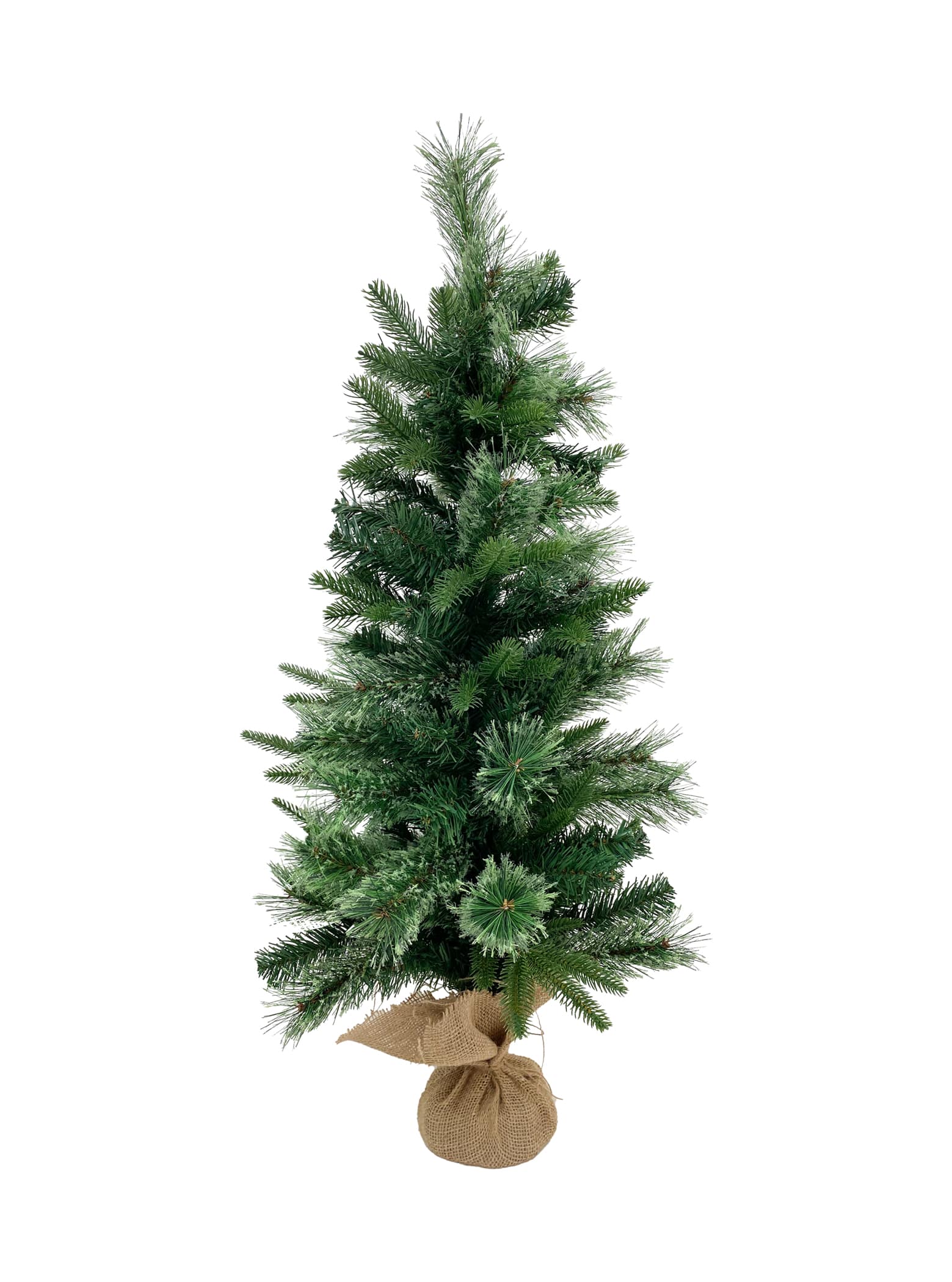 PVC &amp; PE Christmas Burlap Tree - 90cm