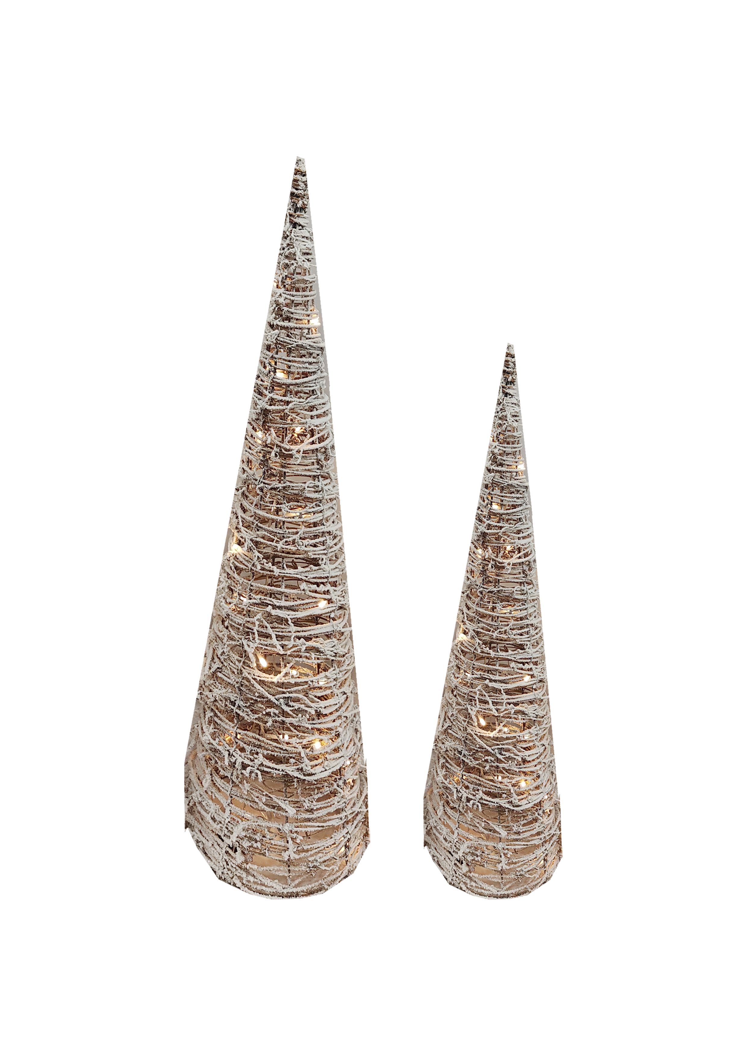 Lighted Cone Tree White - 4 Sizes