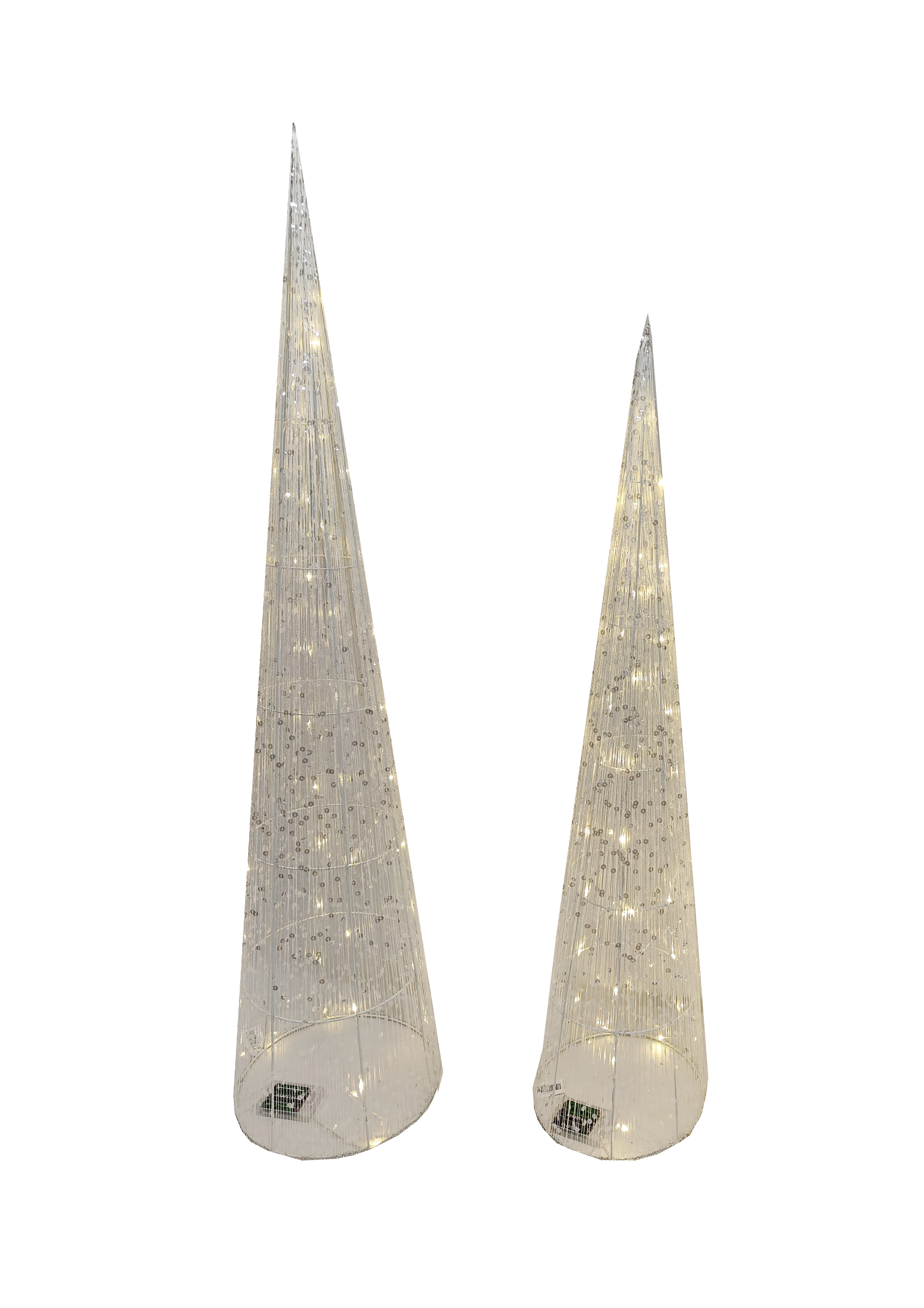 Lighted Cone Tree Cotton White - 4 Sizes