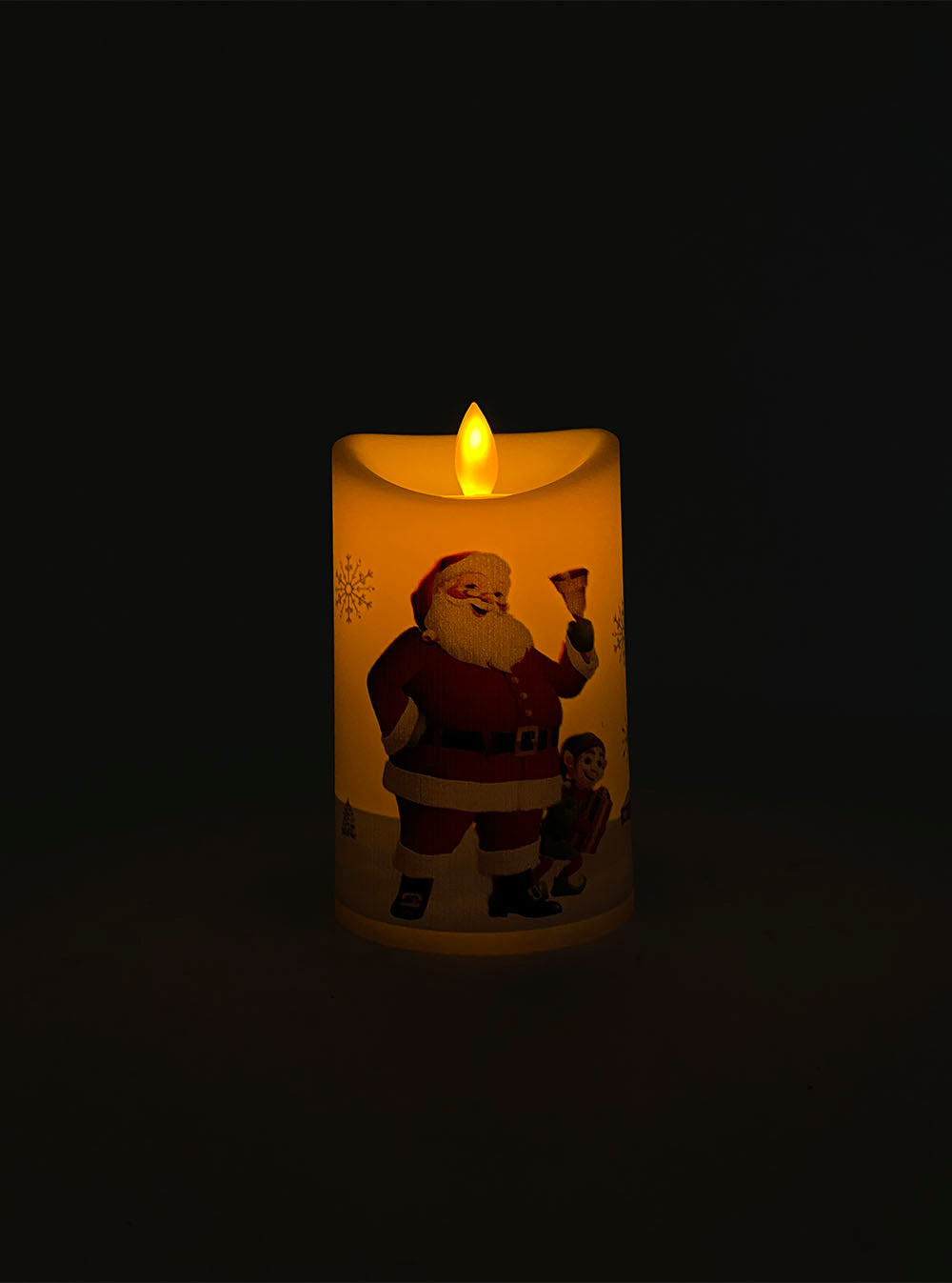 Round Candle - Santa Claus