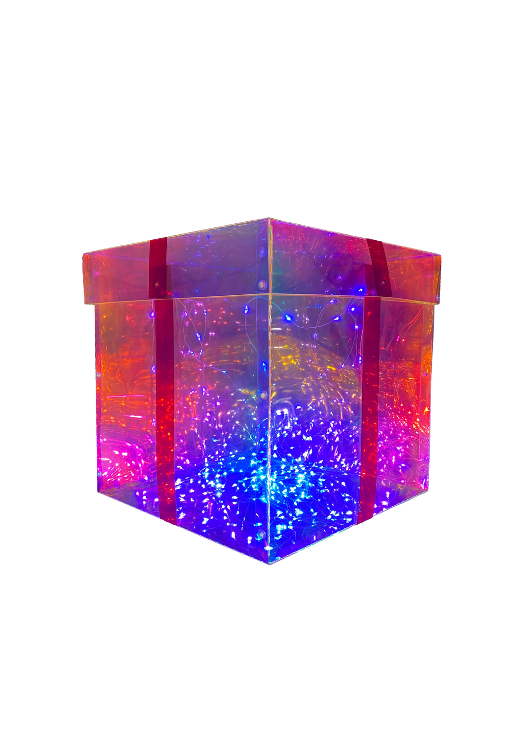 30cm Square Gift Box Iridescent