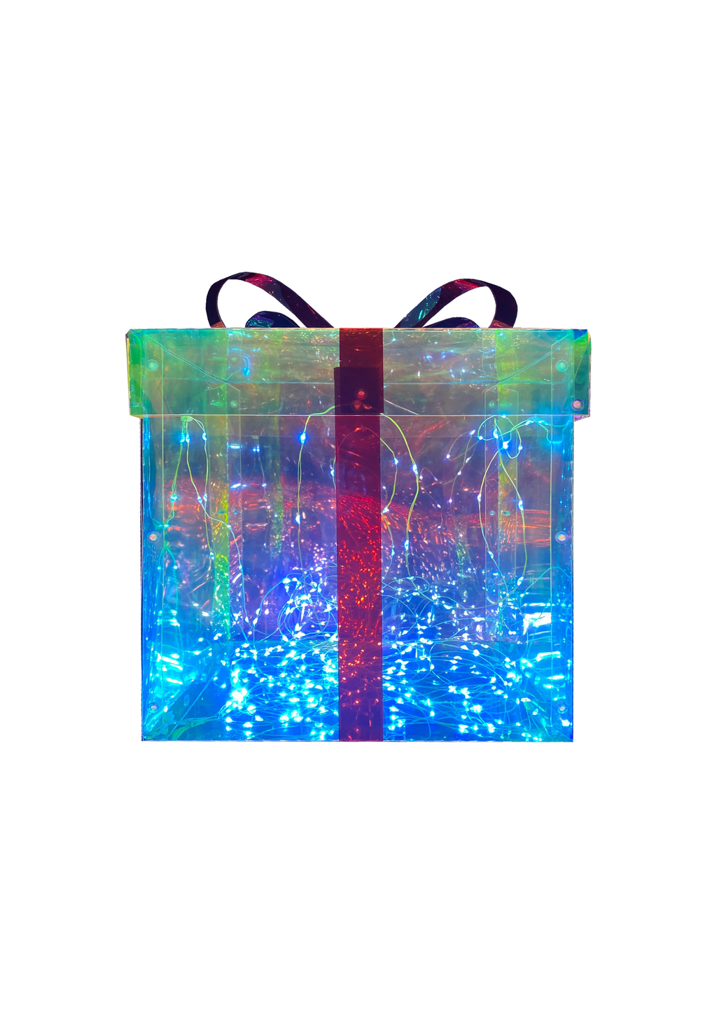 30cm Square Gift Box Iridescent