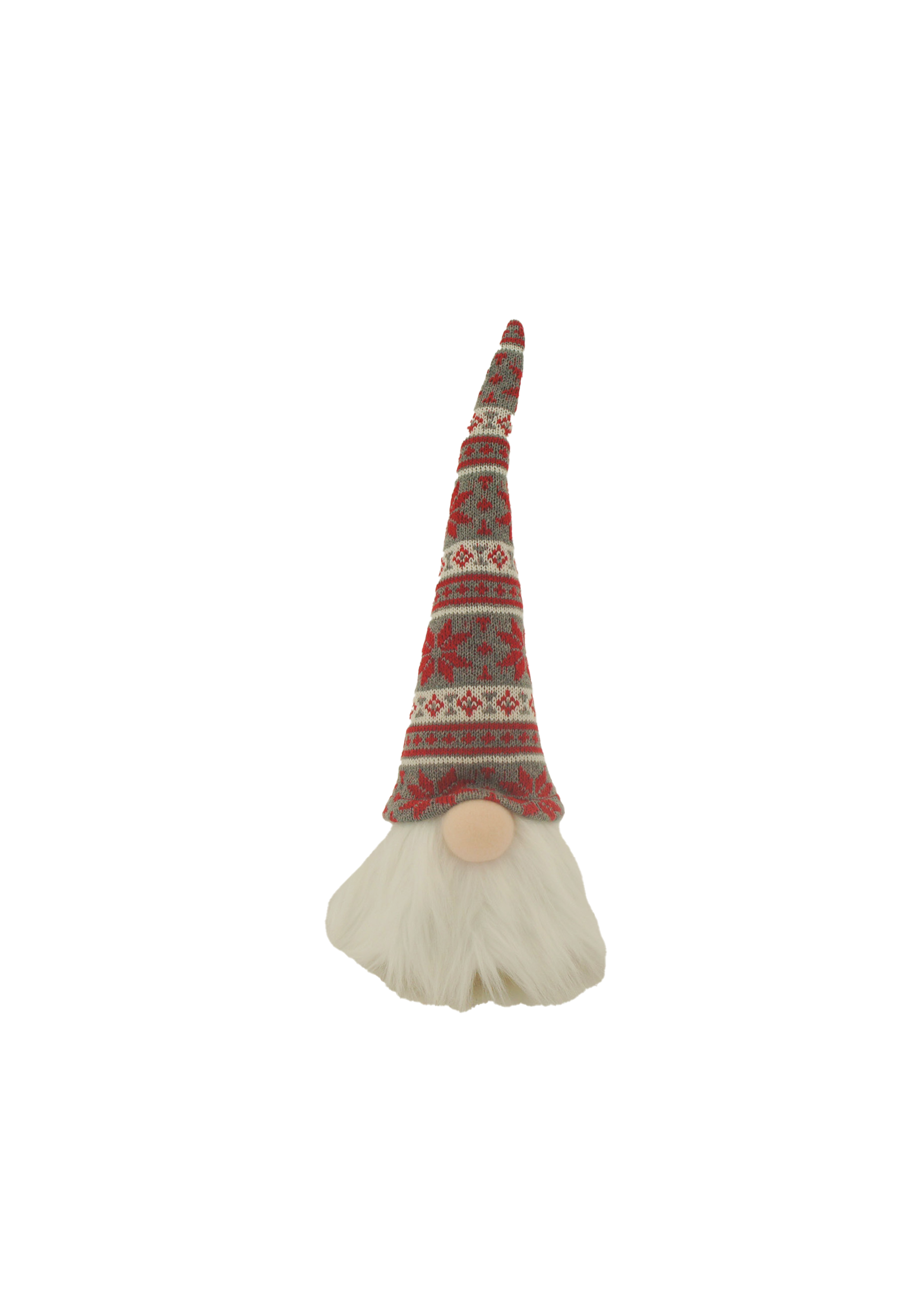 LED Sitting Gnome w Pattern Hat - 40cm