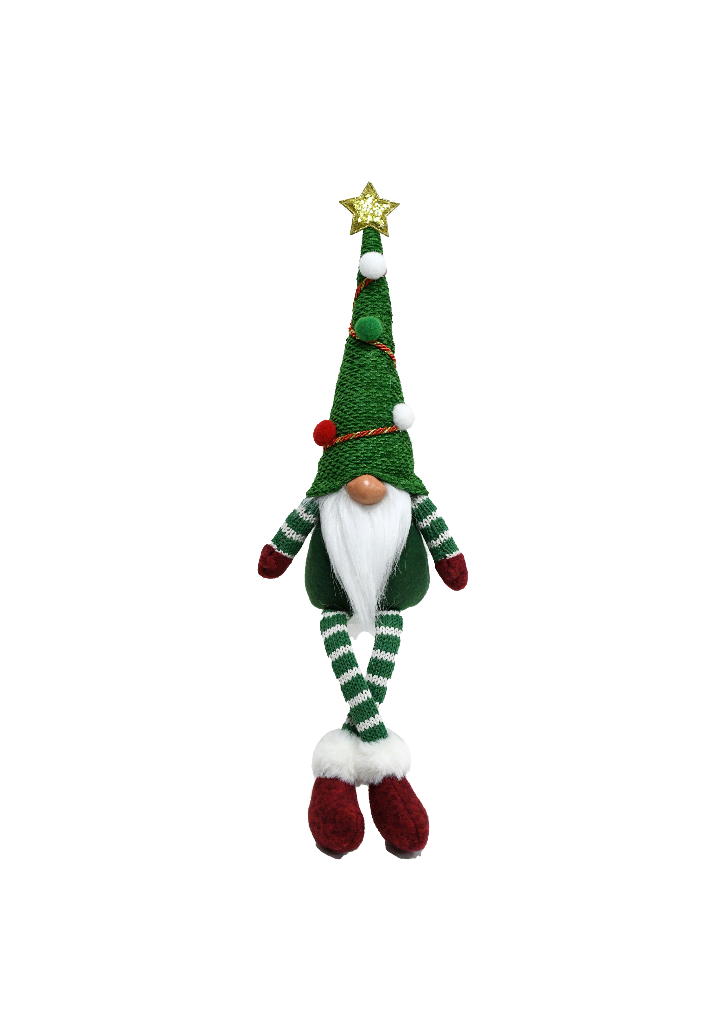 Hanging Leg Gnome Green - 41cm