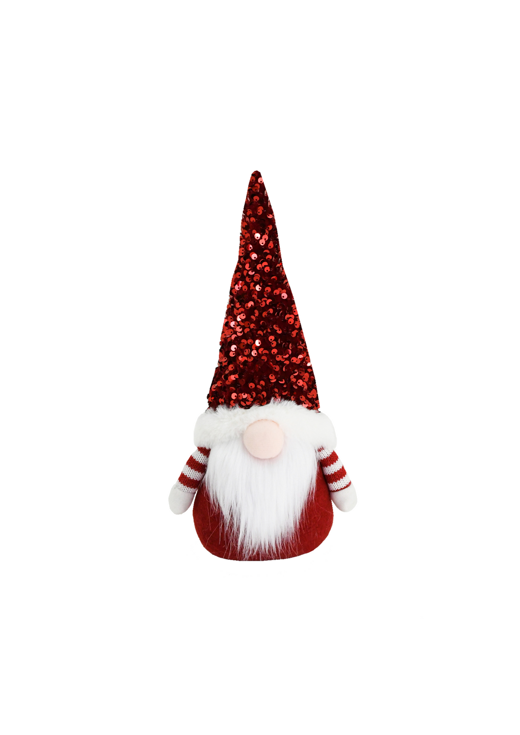 Sitting Gnome w/ Red Sequin Hat - 30cm