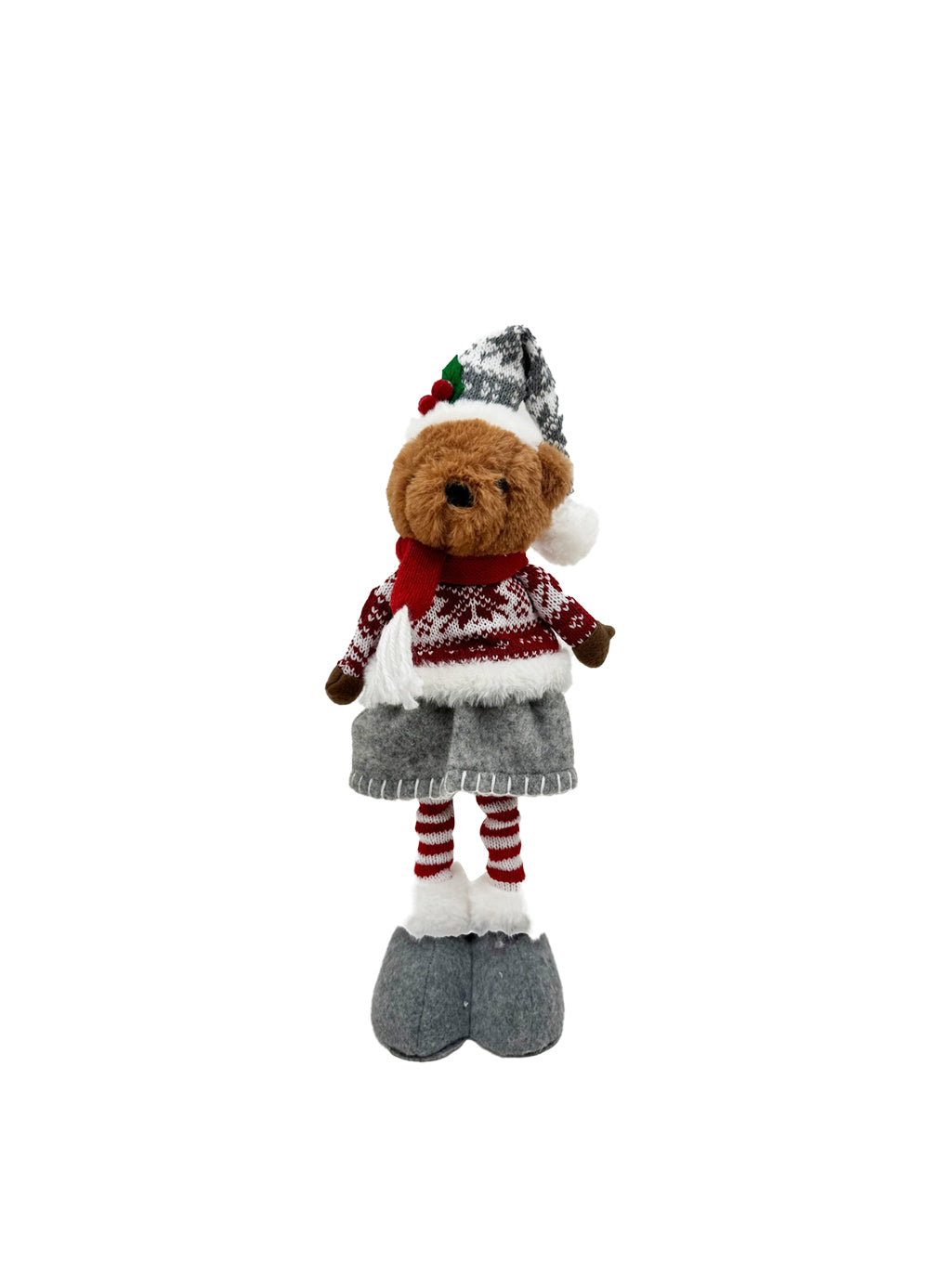 53cm Standing Girl Bear - Grey