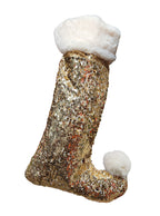 Sequined Gold Hanging Sock