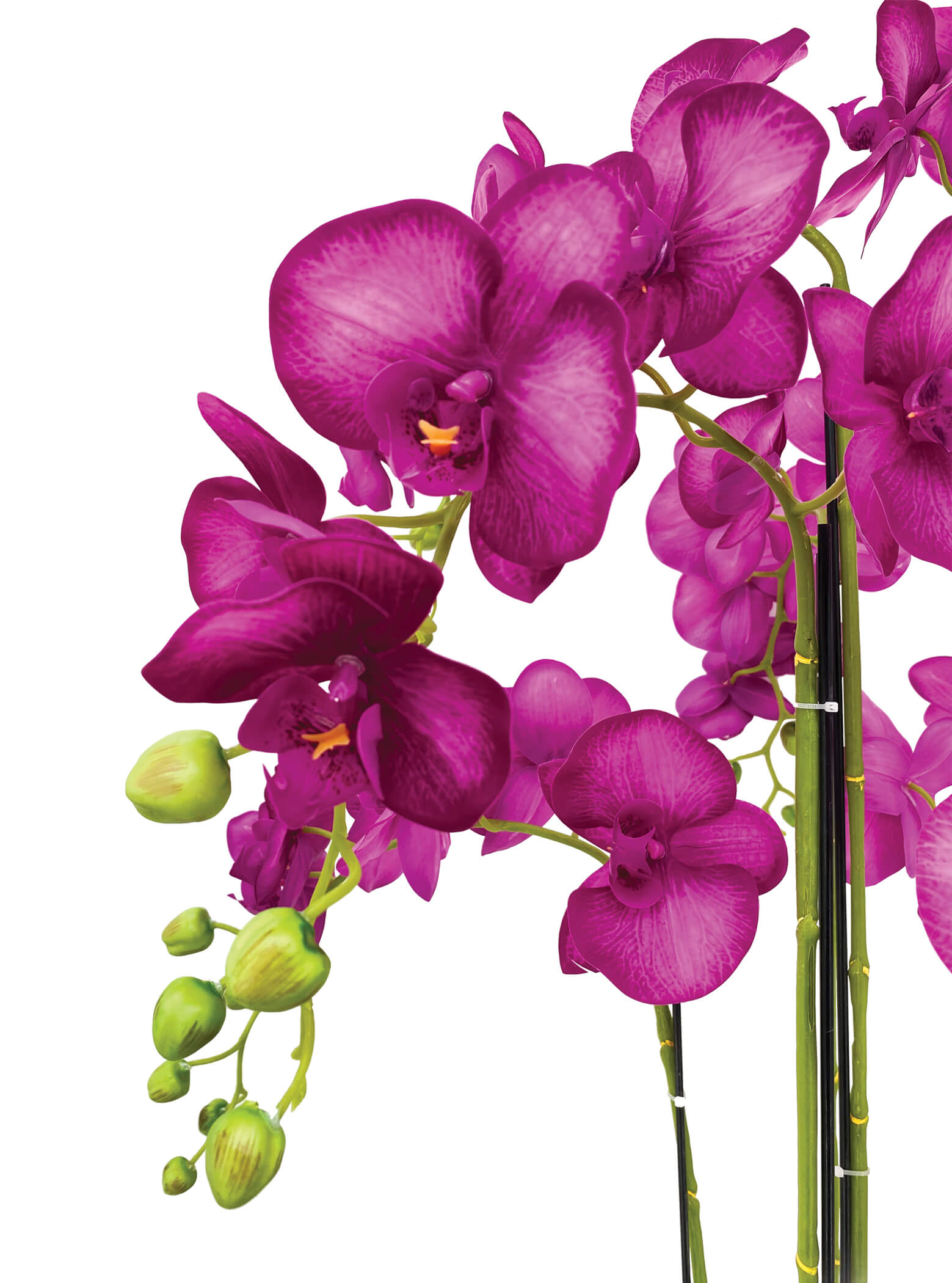 Artificial Plant - 9 Stalk Potted Fuchsia Orchid