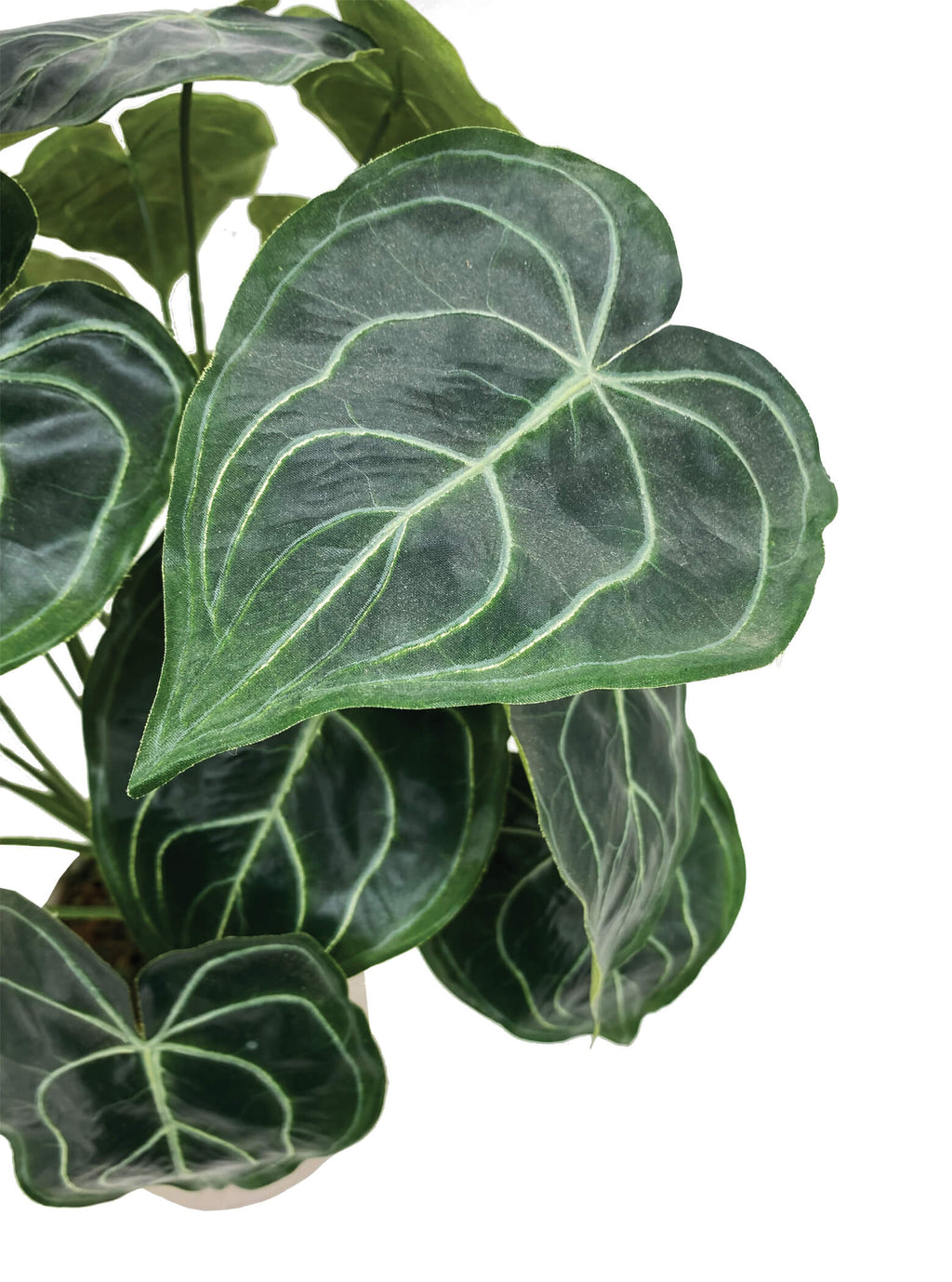 Artificial Plant - Anthurium Leaf Plant w. Ceramic Pot