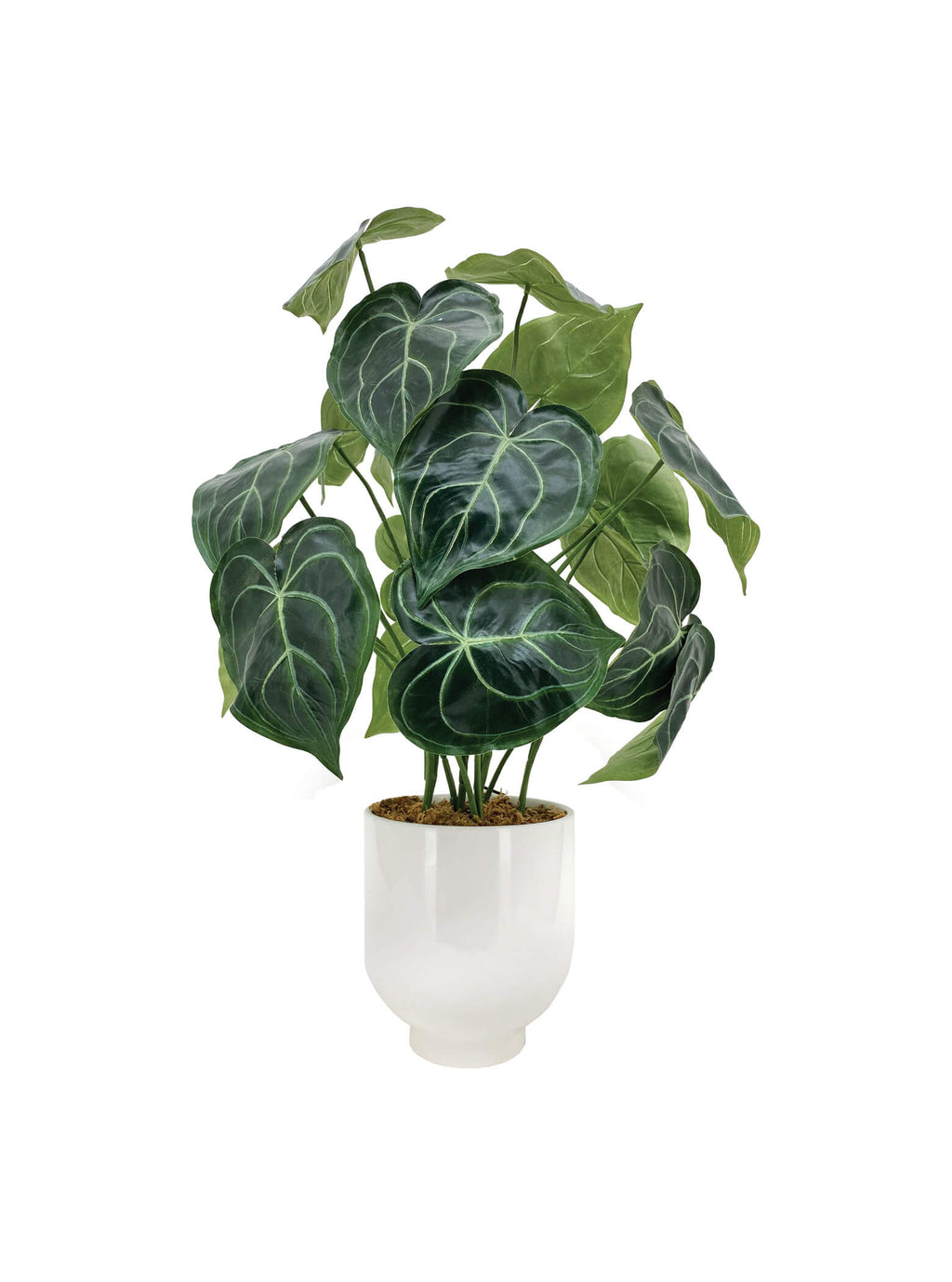 Artificial Plant - Anthurium Leaf Plant w. Ceramic Pot