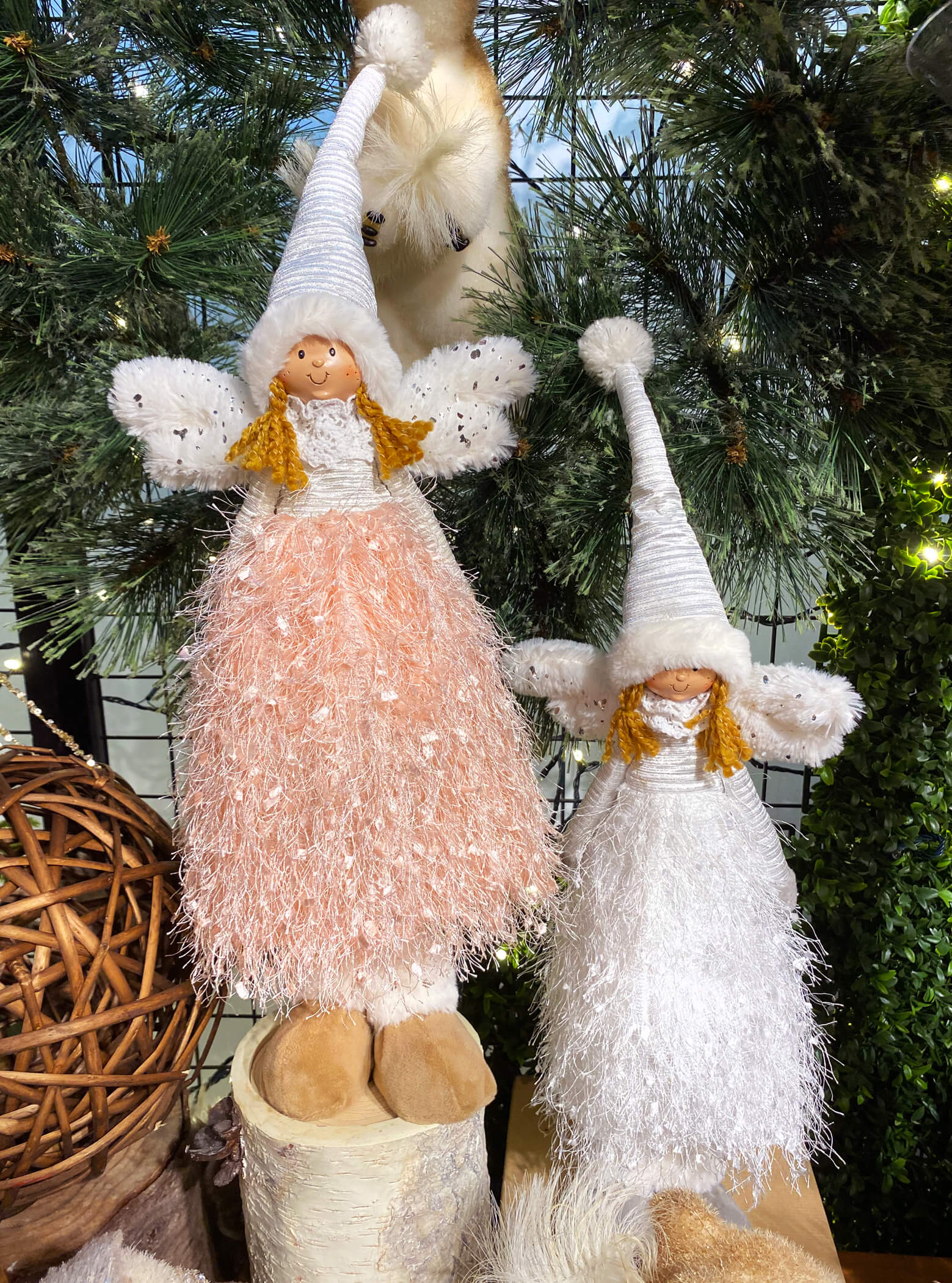 Fabric standing angel (Pink)
