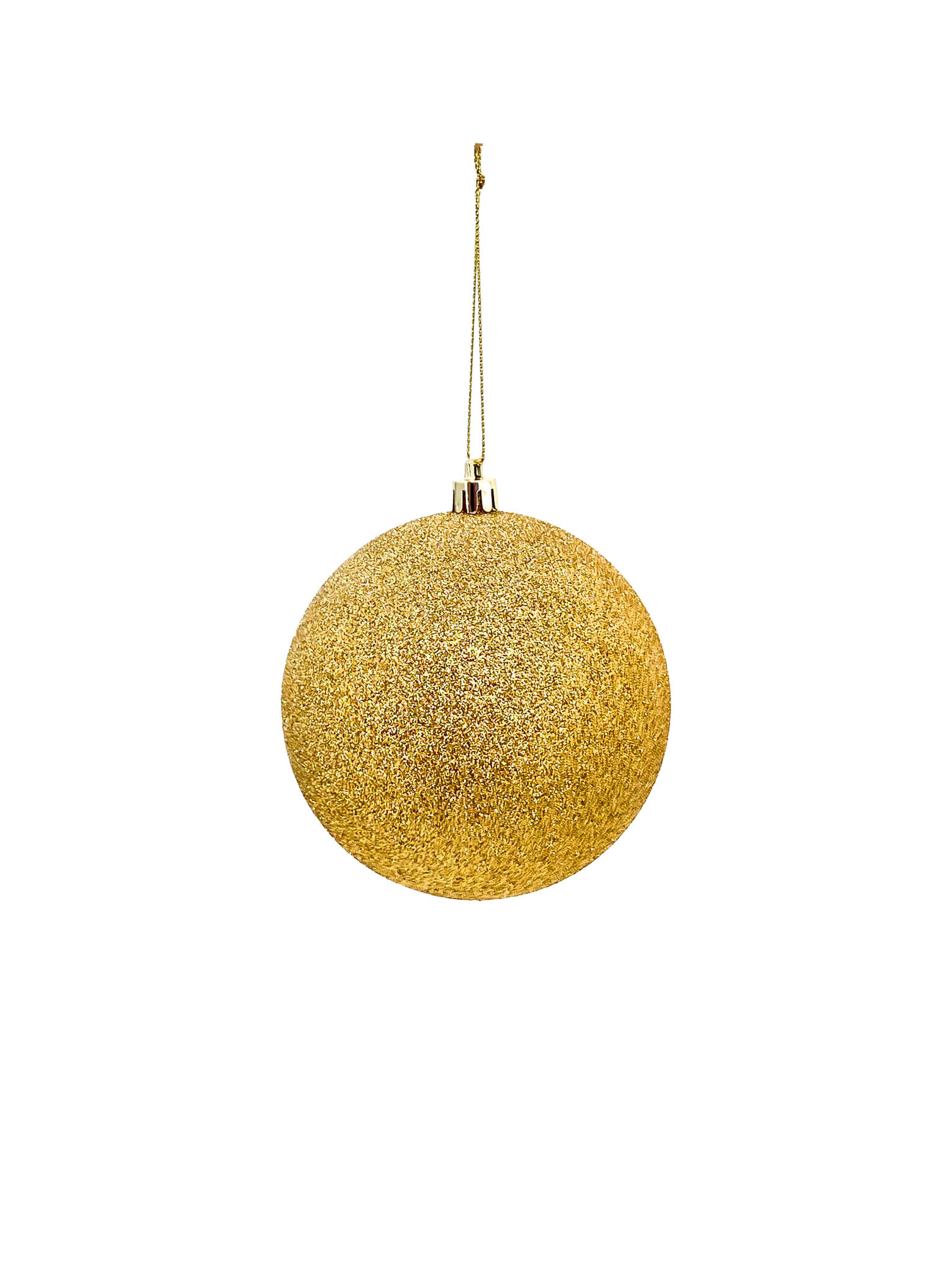 Glitter gold bauble - 100mm
