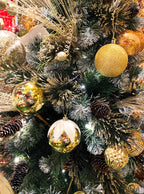 Gold baubles - 80mm - Set of 6