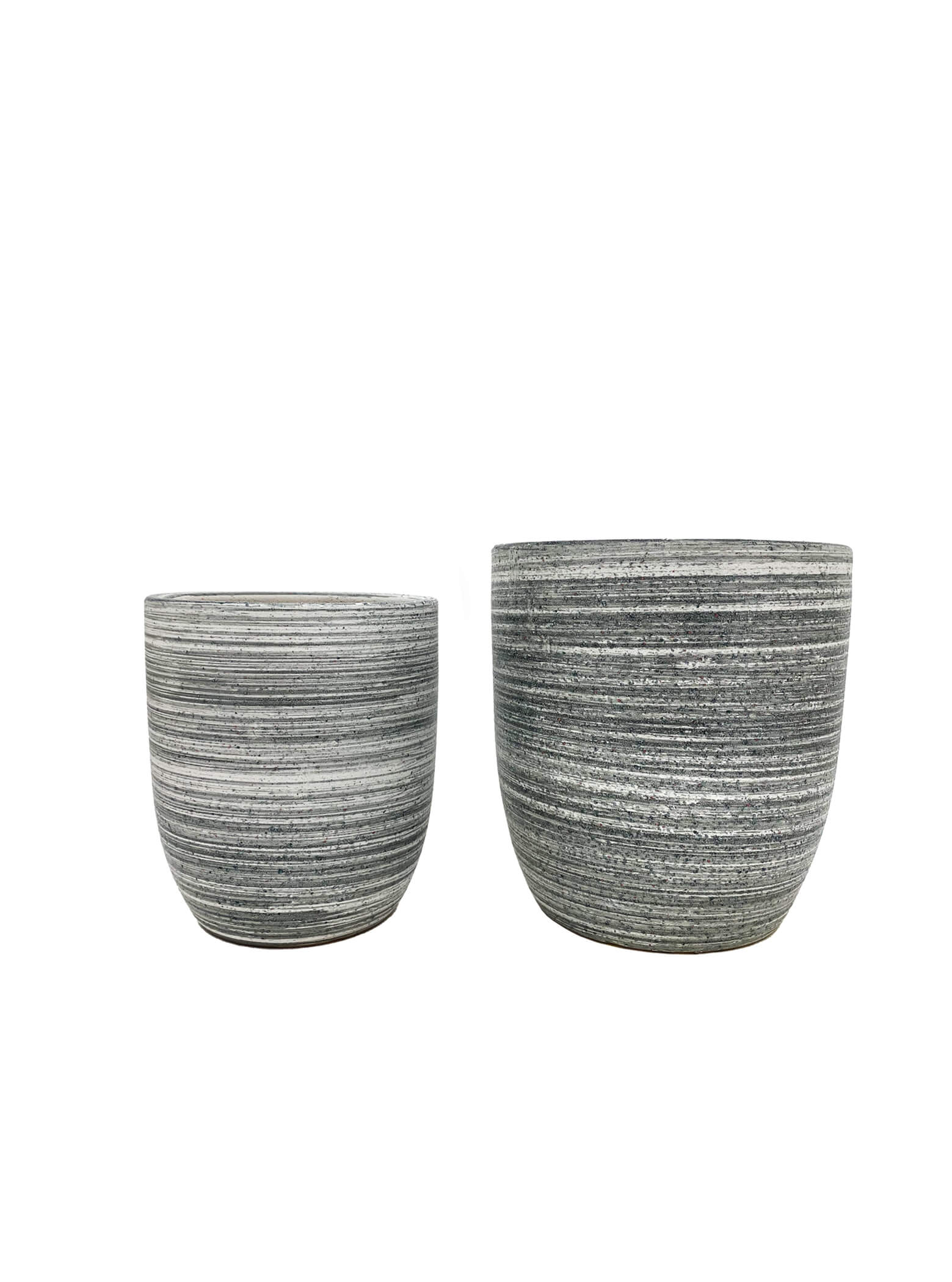 Linear Stone Round Pot - 2 Sizes