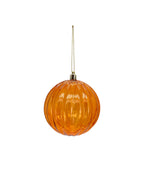 Pumpkin clear bauble - 100mm