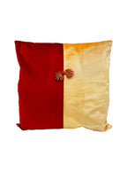 Two Tone Cushion Cover - Red and Yellow - Set of 2