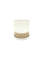 Ceramic Pot 2 Tone White/Yellow - 3 Sizes