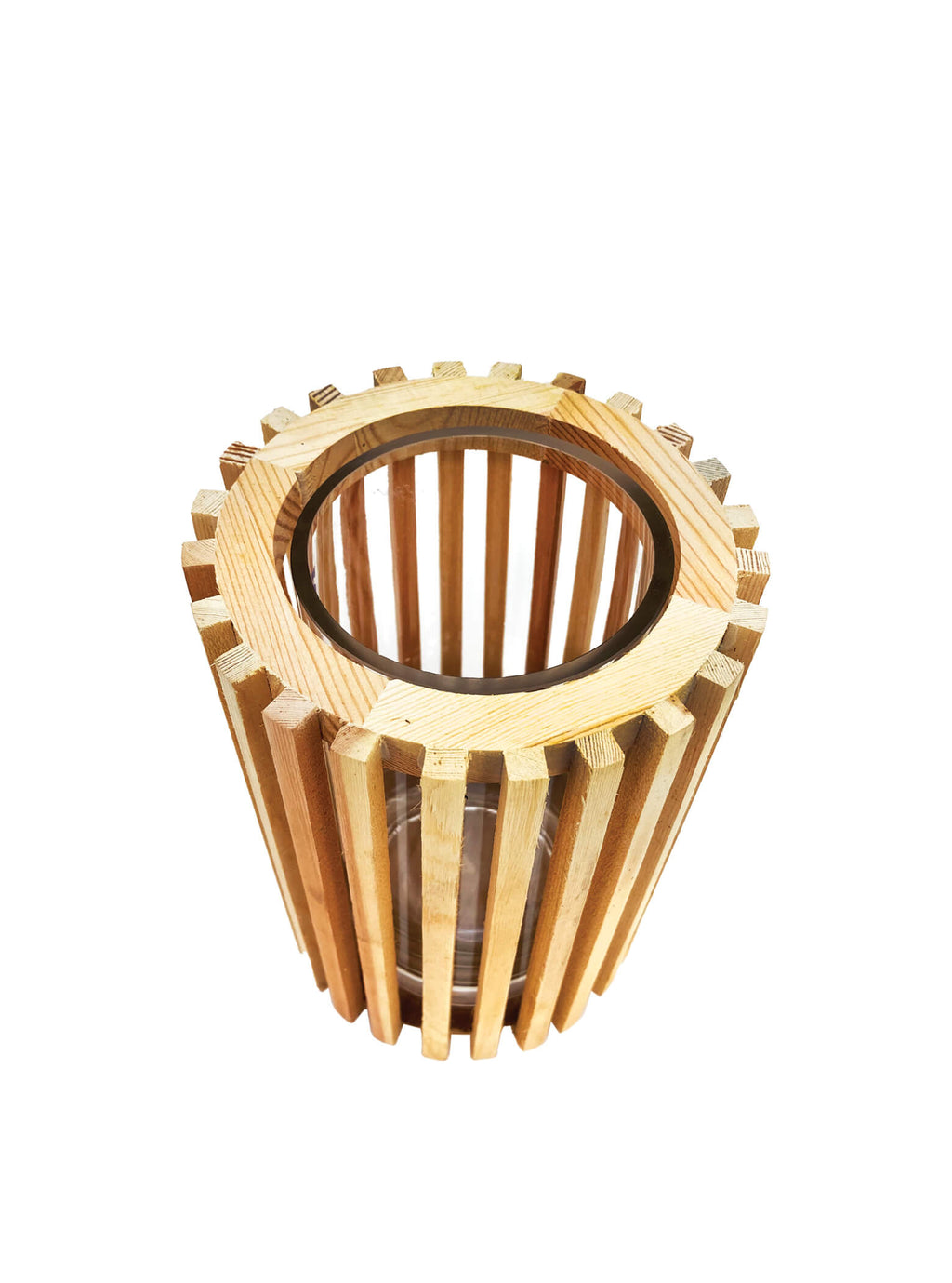 Wooden Cylindrical Vase - 2 Sizes