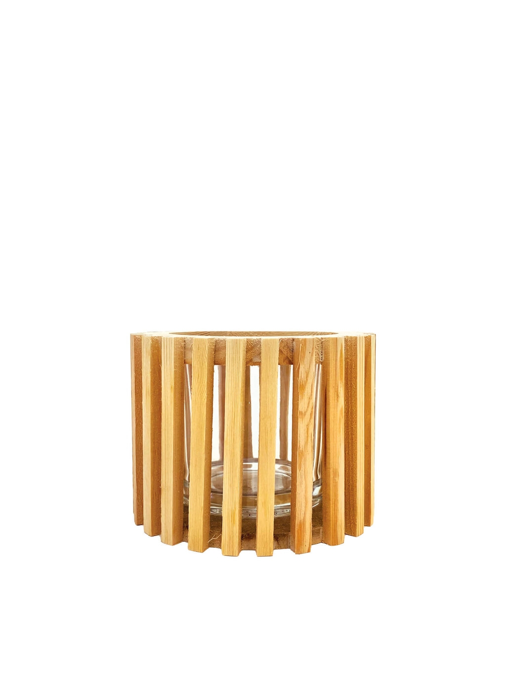 Wooden Cylindrical Vase - 2 Sizes