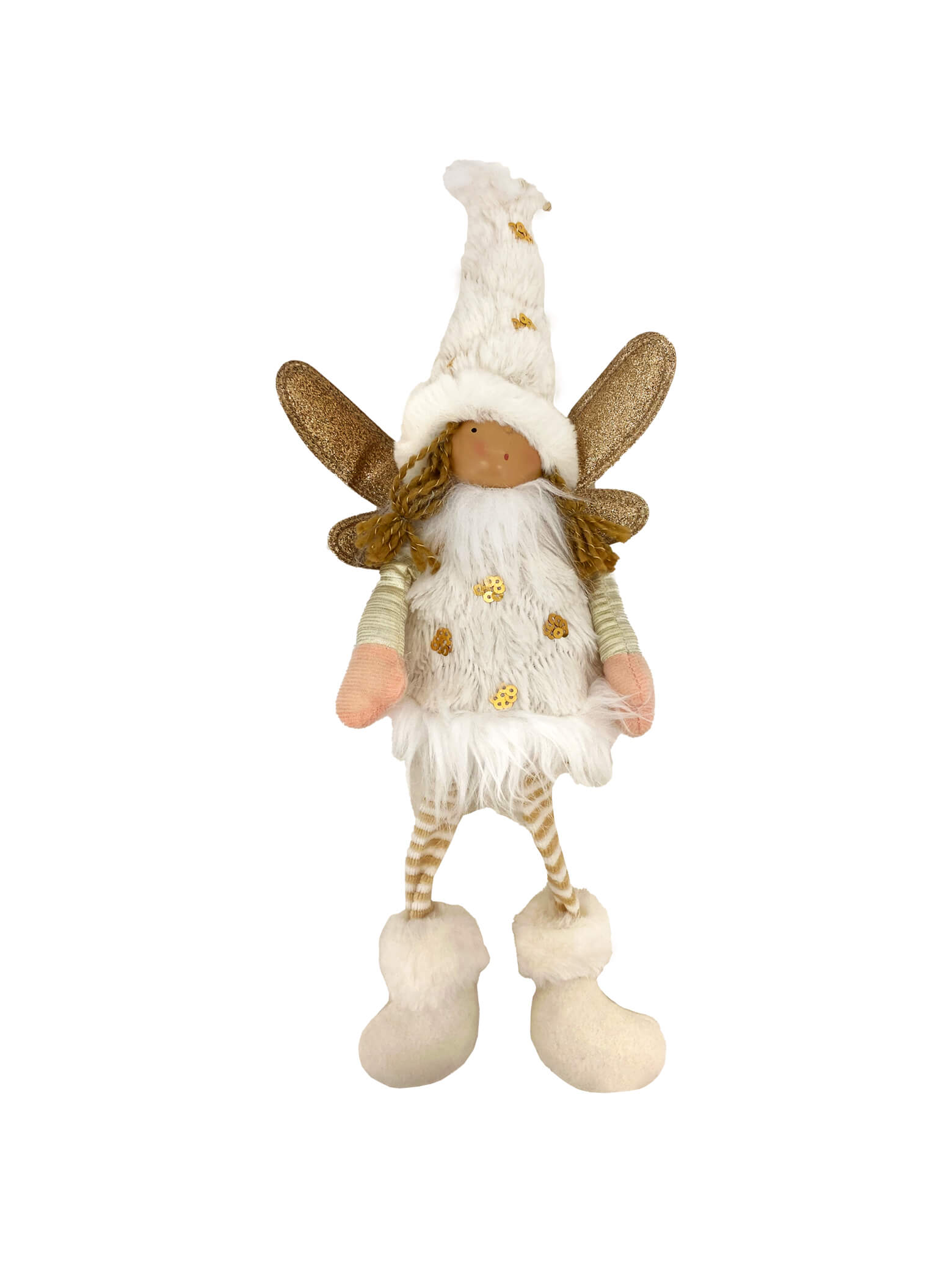 Fabric Hanging Leg Angel with LED Light