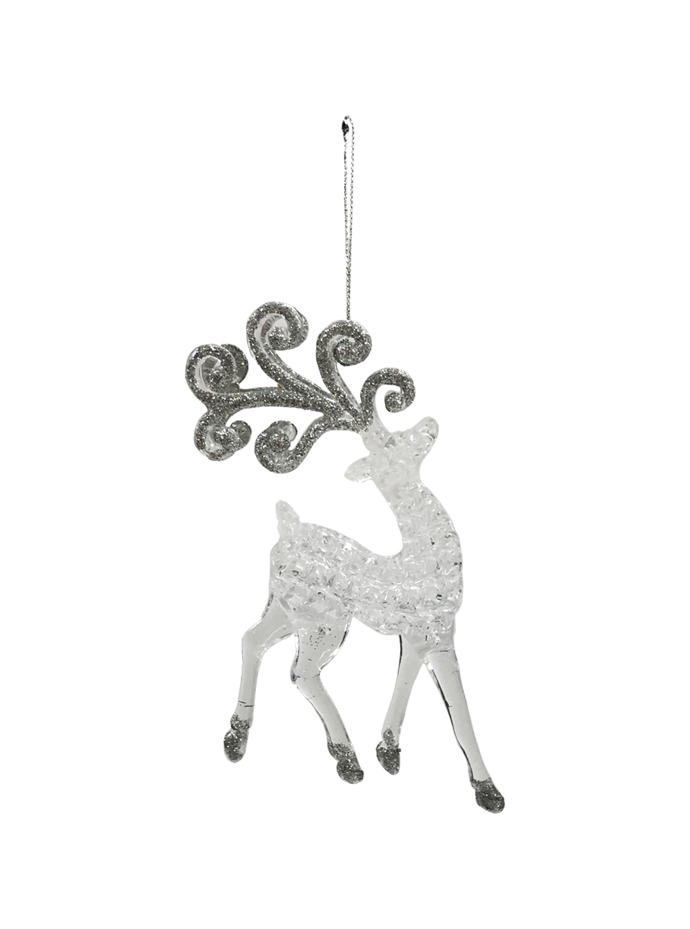 Christmas Reindeer Crystal Ornament (Pollyanna)