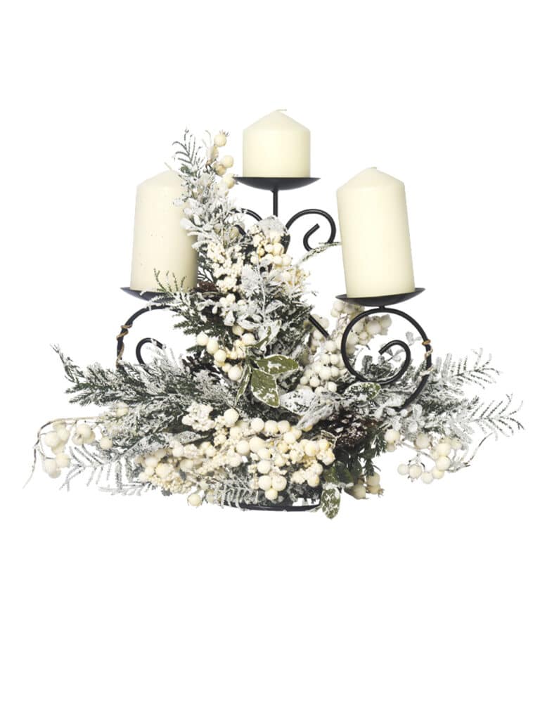 Frosted Berry Candleholder