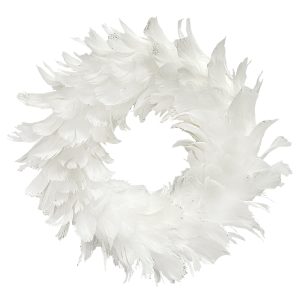 Pollyanna Christmas Wreath White Feather